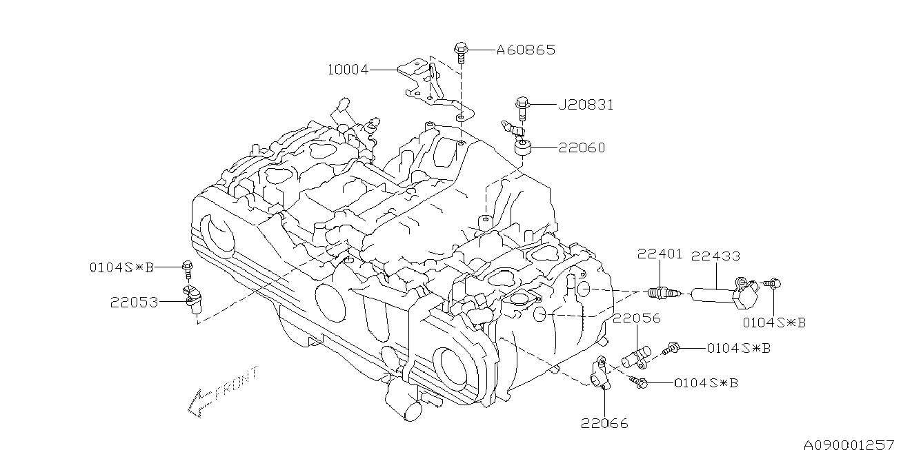 Subaru 22401-AA730 - Aizdedzes svece onlydrive.pro