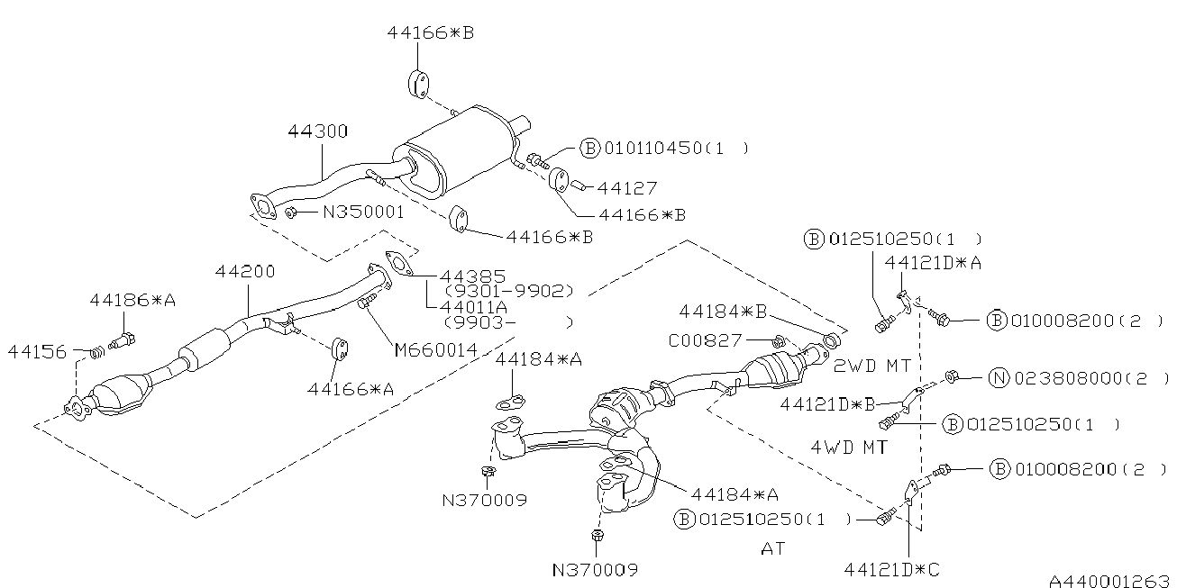 Subaru 44 059 AA 010 - Kruvi,heitgaasisüsteem onlydrive.pro