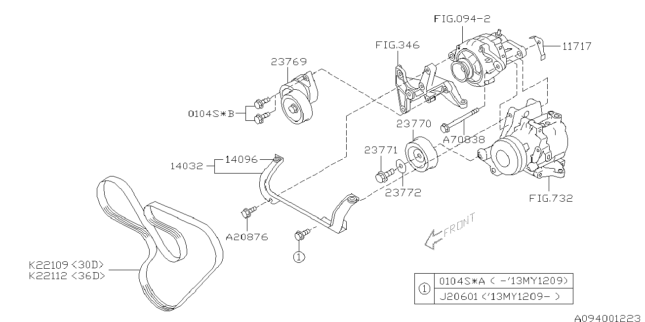 Subaru 80922 1120 - Ķīļrievu siksna onlydrive.pro