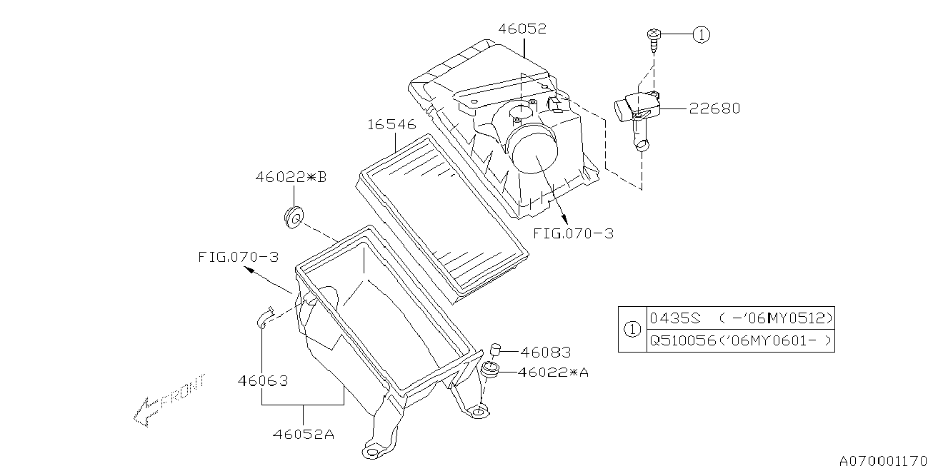 Subaru 16546AA050 - Air Filter, engine onlydrive.pro