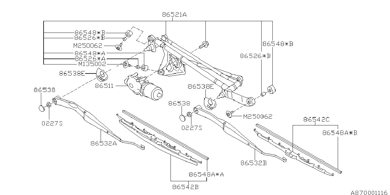 Subaru 86542FE000 - Pyyhkijänsulka onlydrive.pro