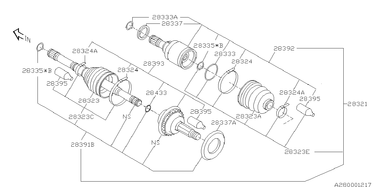 Subaru 28023-PA050 - Bellow, drive shaft onlydrive.pro