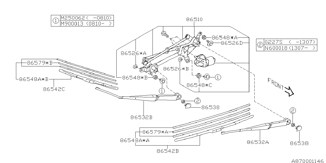 Subaru 86542-FG160 - Щетка стеклоочистителя onlydrive.pro