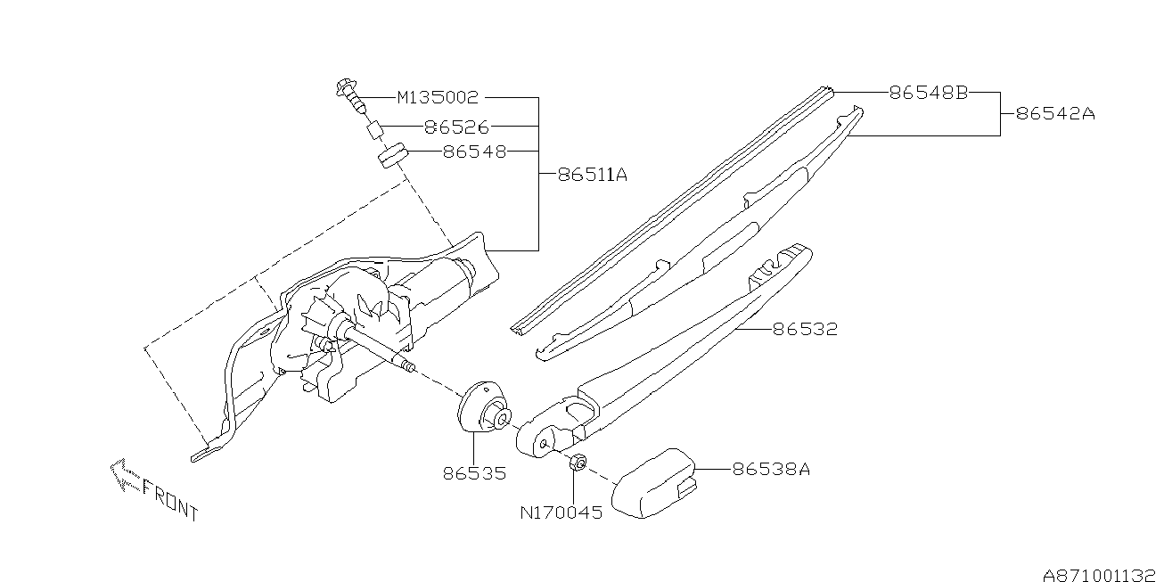 Subaru 86542KG080 - Wiper Blade onlydrive.pro