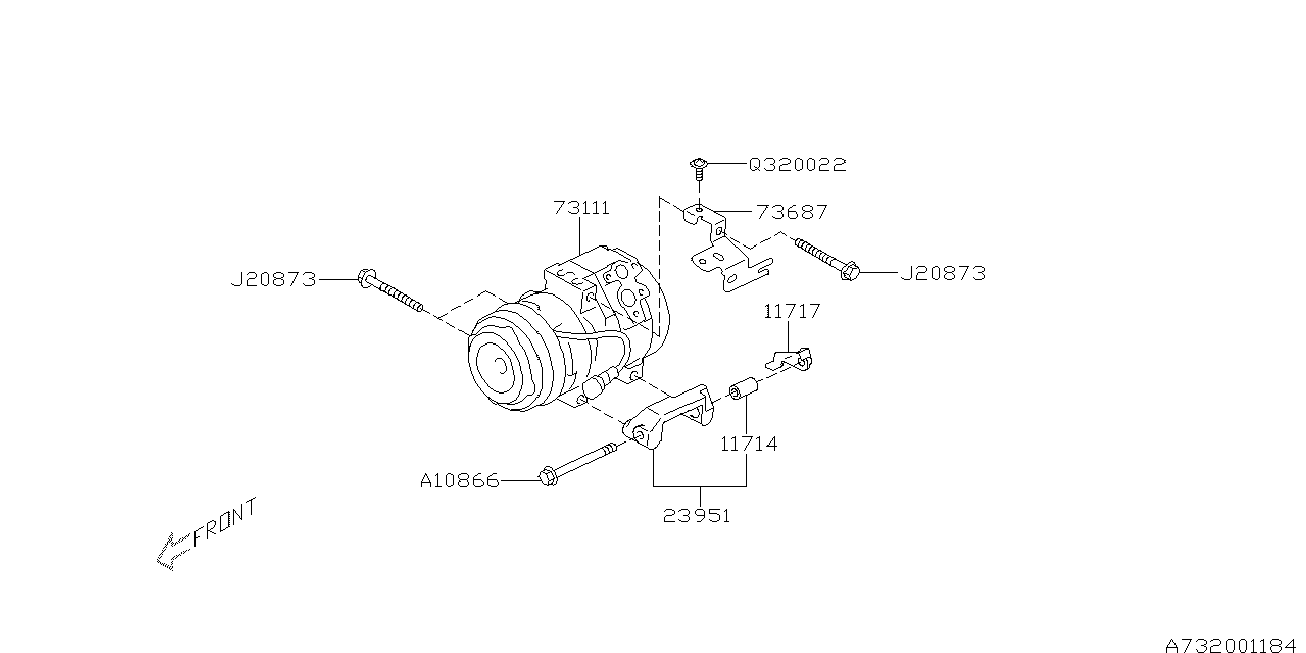 Subaru 73111AL010 - Compressor, air conditioning onlydrive.pro