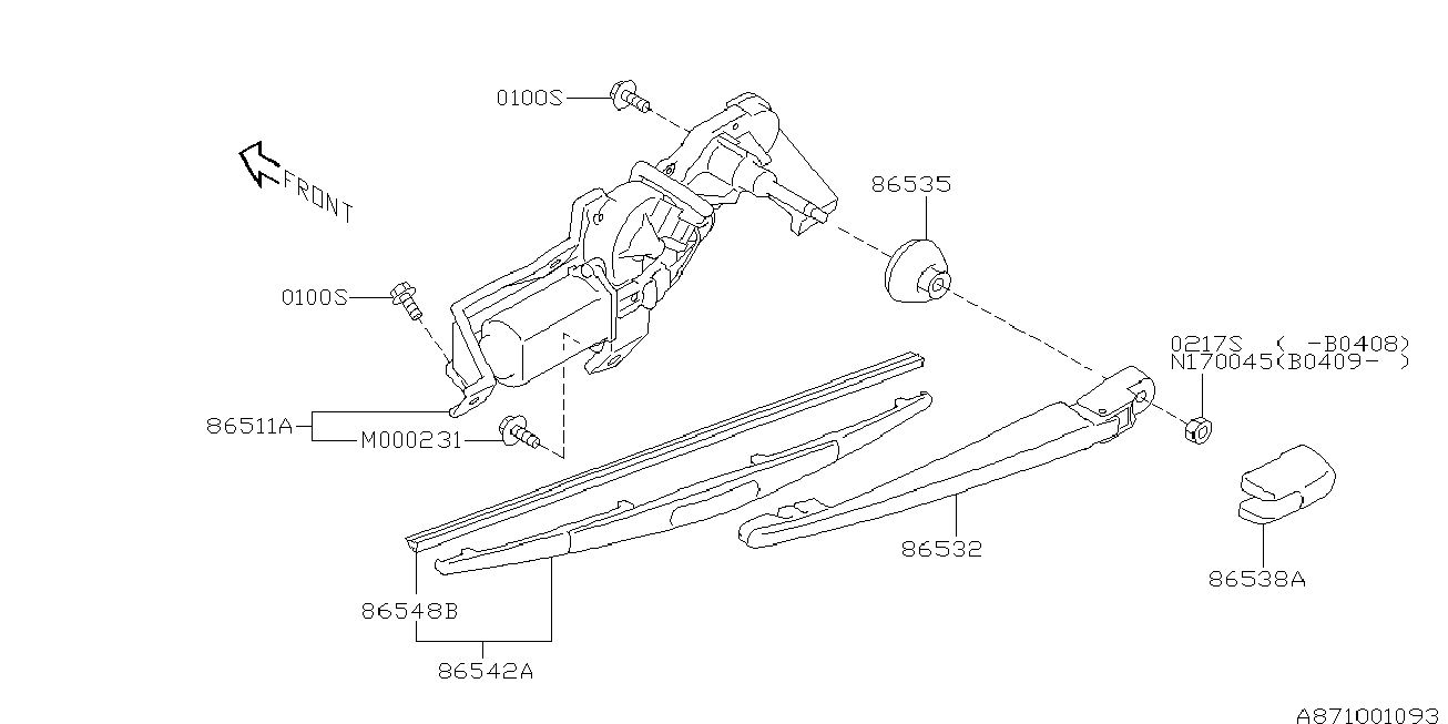 Subaru 86548AG080 - Щетка стеклоочистителя onlydrive.pro