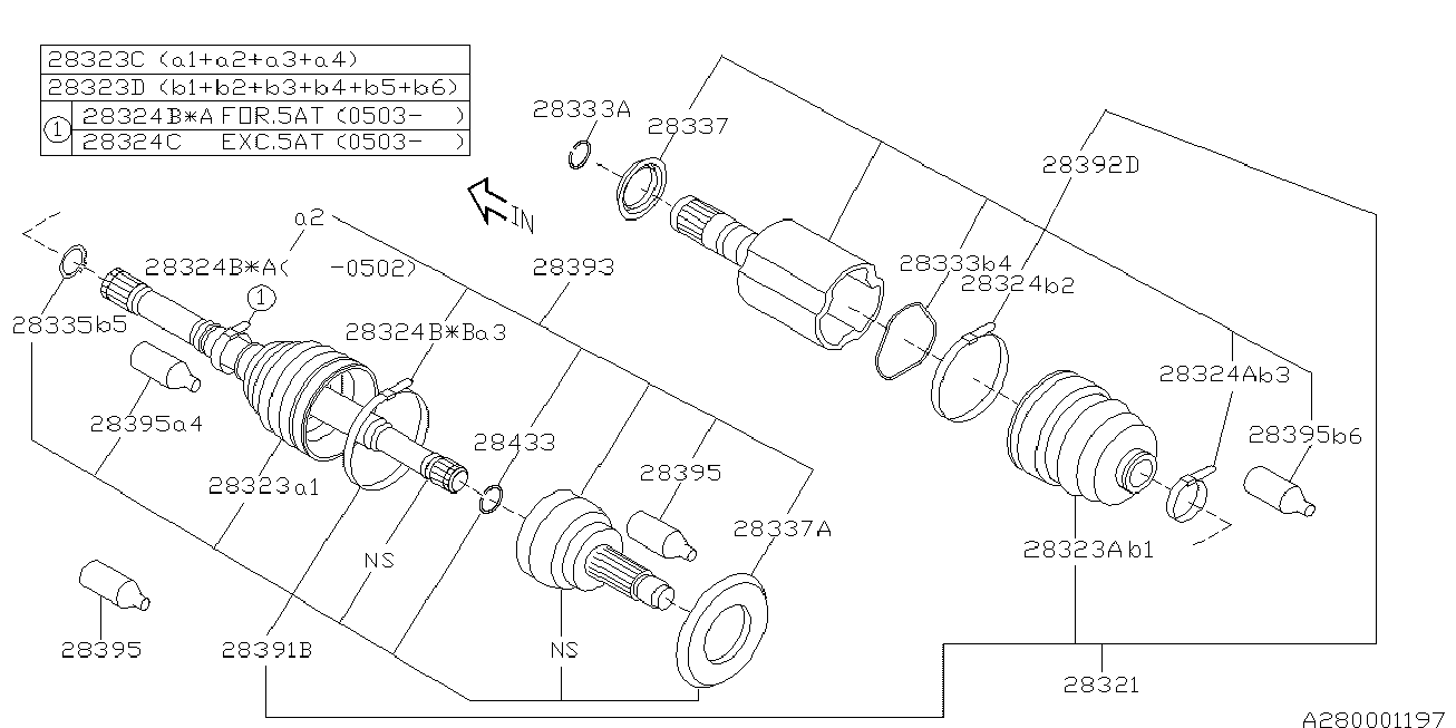 Subaru 28323AG000 - Пыльник, приводной вал onlydrive.pro