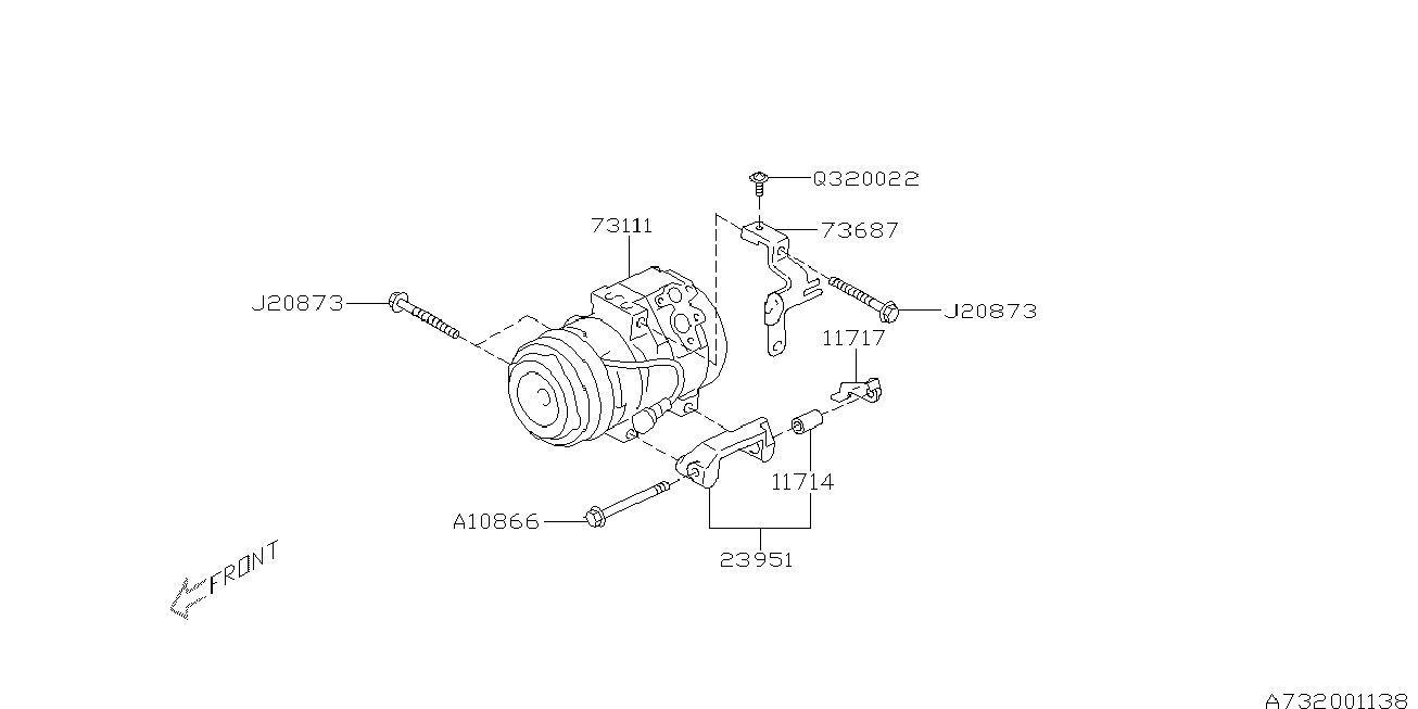 Subaru 73111AJ020 - Kompressor,kliimaseade onlydrive.pro