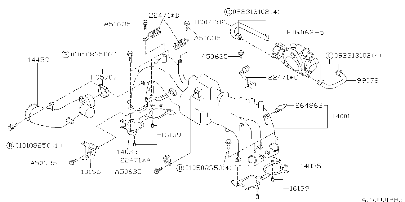 Subaru 010108250 - Jousirengas, pakokaasuimuri onlydrive.pro