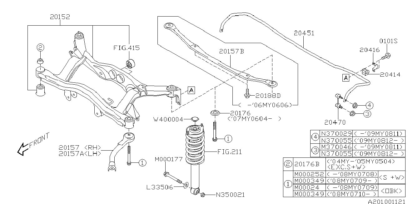 Subaru 20470-AE001 - Тяга / стойка, стабилизатор onlydrive.pro