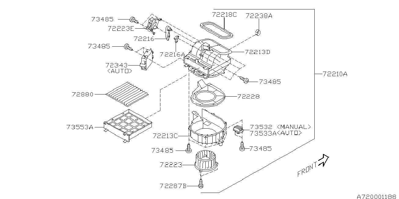 Subaru 72880-AG000 - Фильтр воздуха в салоне onlydrive.pro