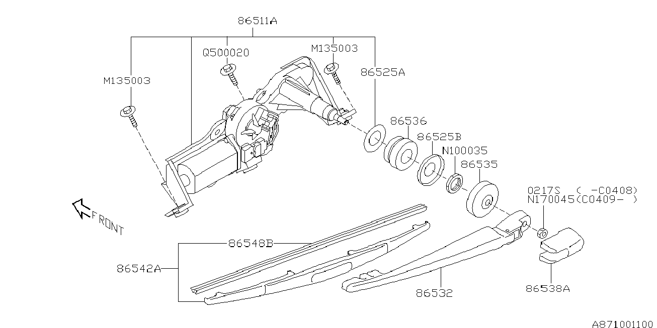 Subaru 86542SA050 - Klaasipuhastaja kumm onlydrive.pro