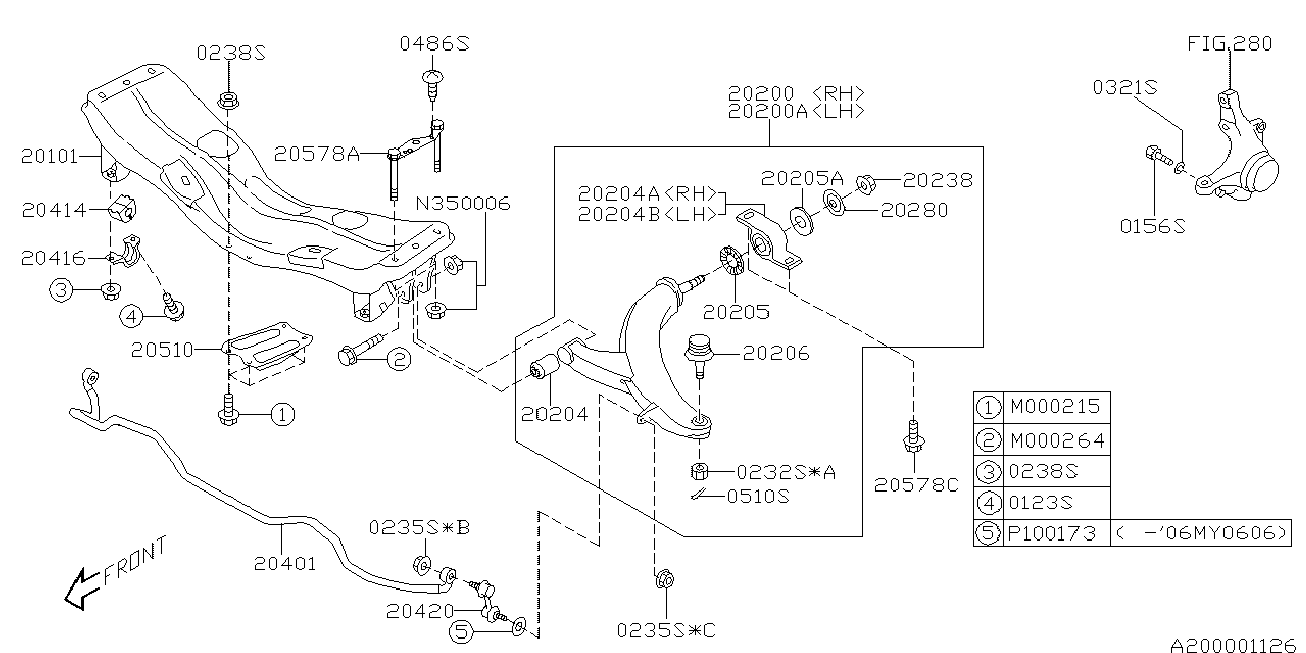 Subaru 20470-SA000 - Tanko, kallistuksenvaimennin onlydrive.pro