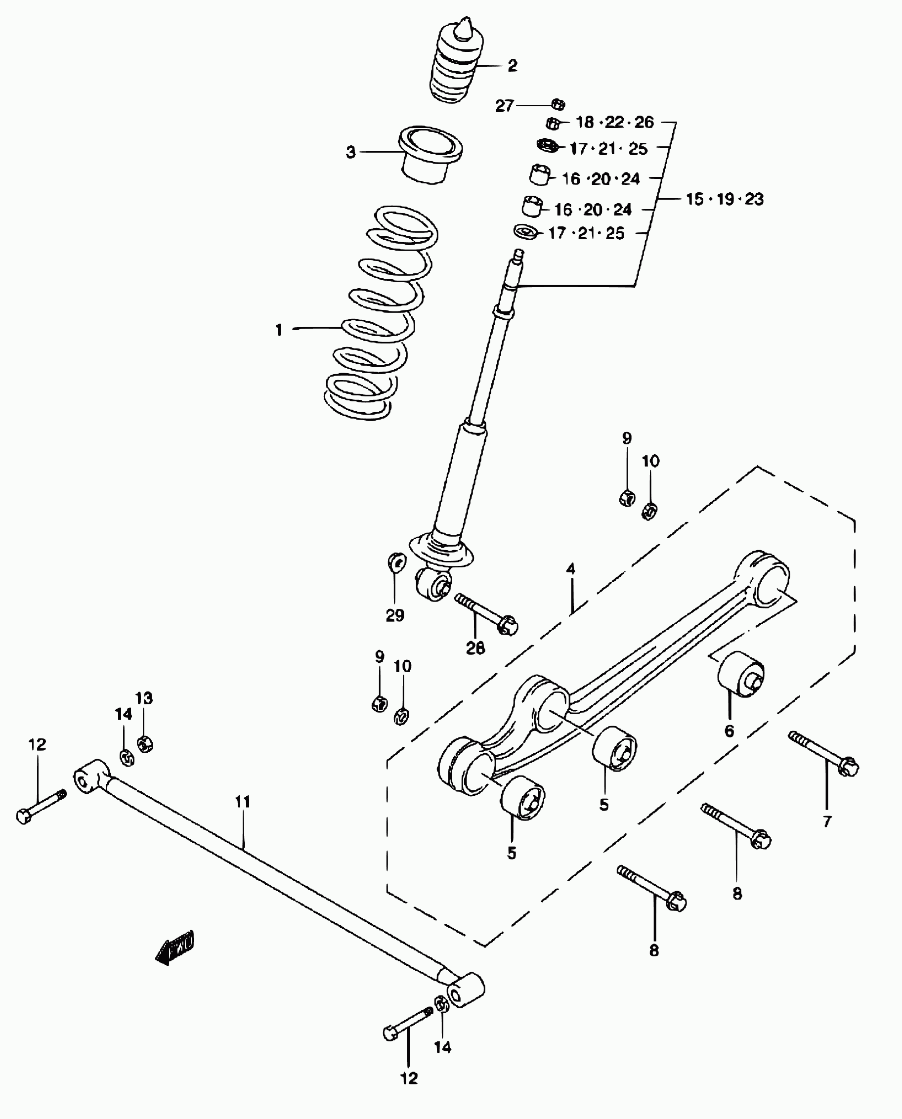 Suzuki 46282-81A30 - Bush of Control / Trailing Arm onlydrive.pro