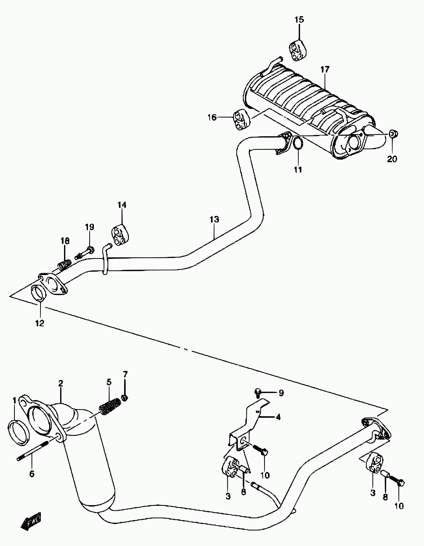 Suzuki 14493-85C00 - Bolt, exhaust system onlydrive.pro