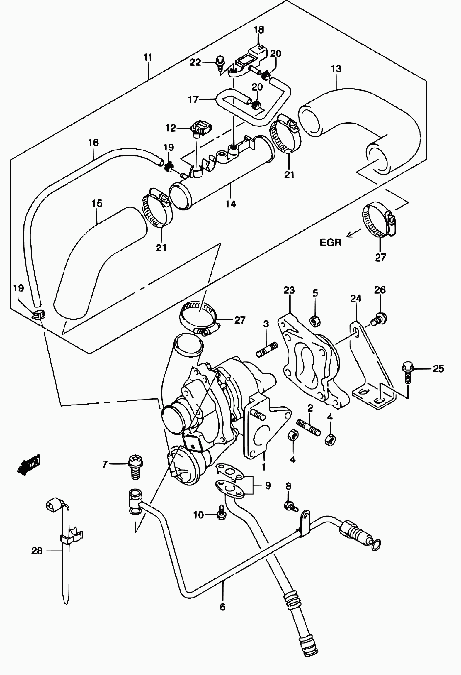 Suzuki 13900-84A00 - Турбина, компрессор onlydrive.pro