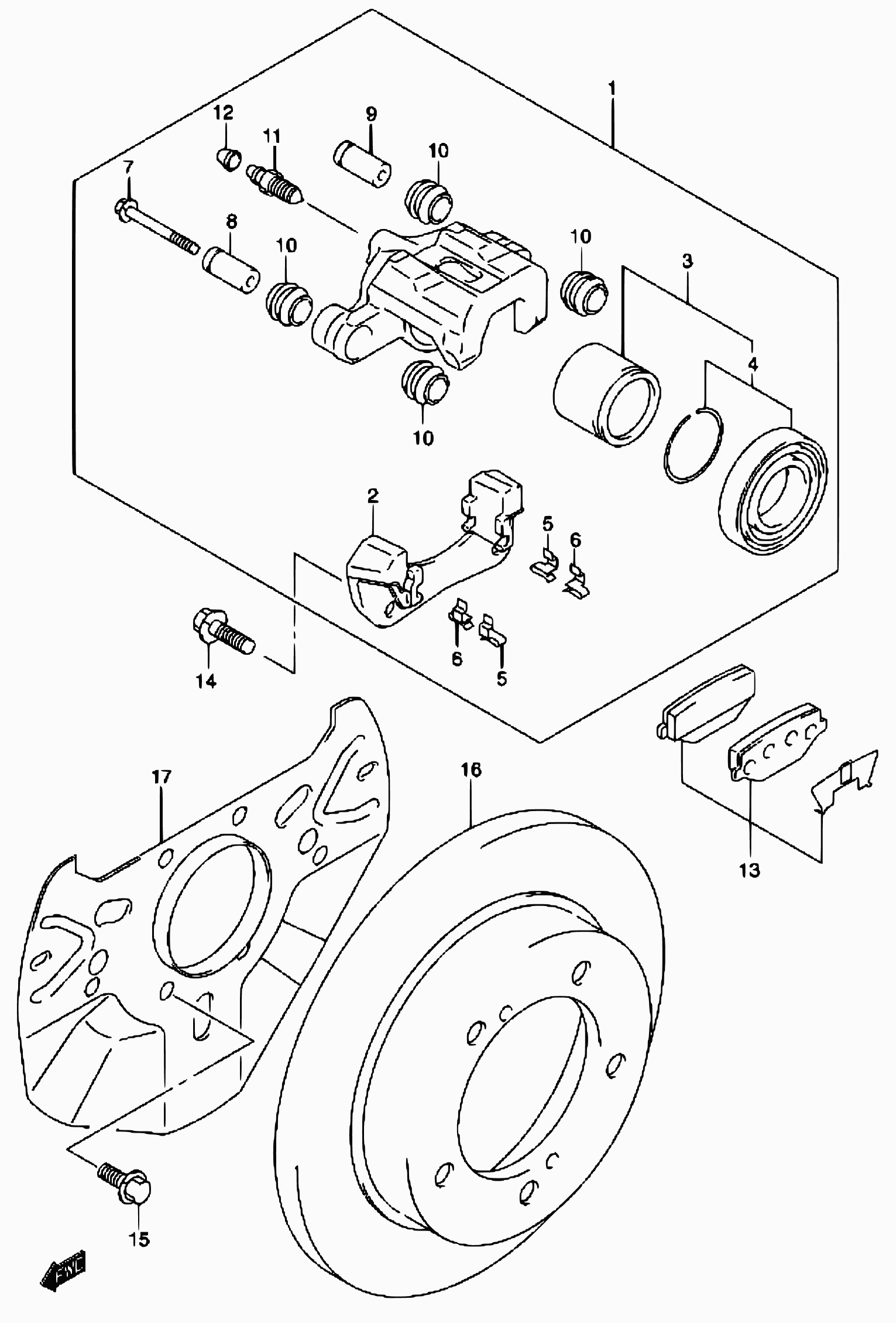 Suzuki 55234-60B00 - Accessory Kit for disc brake Pads onlydrive.pro