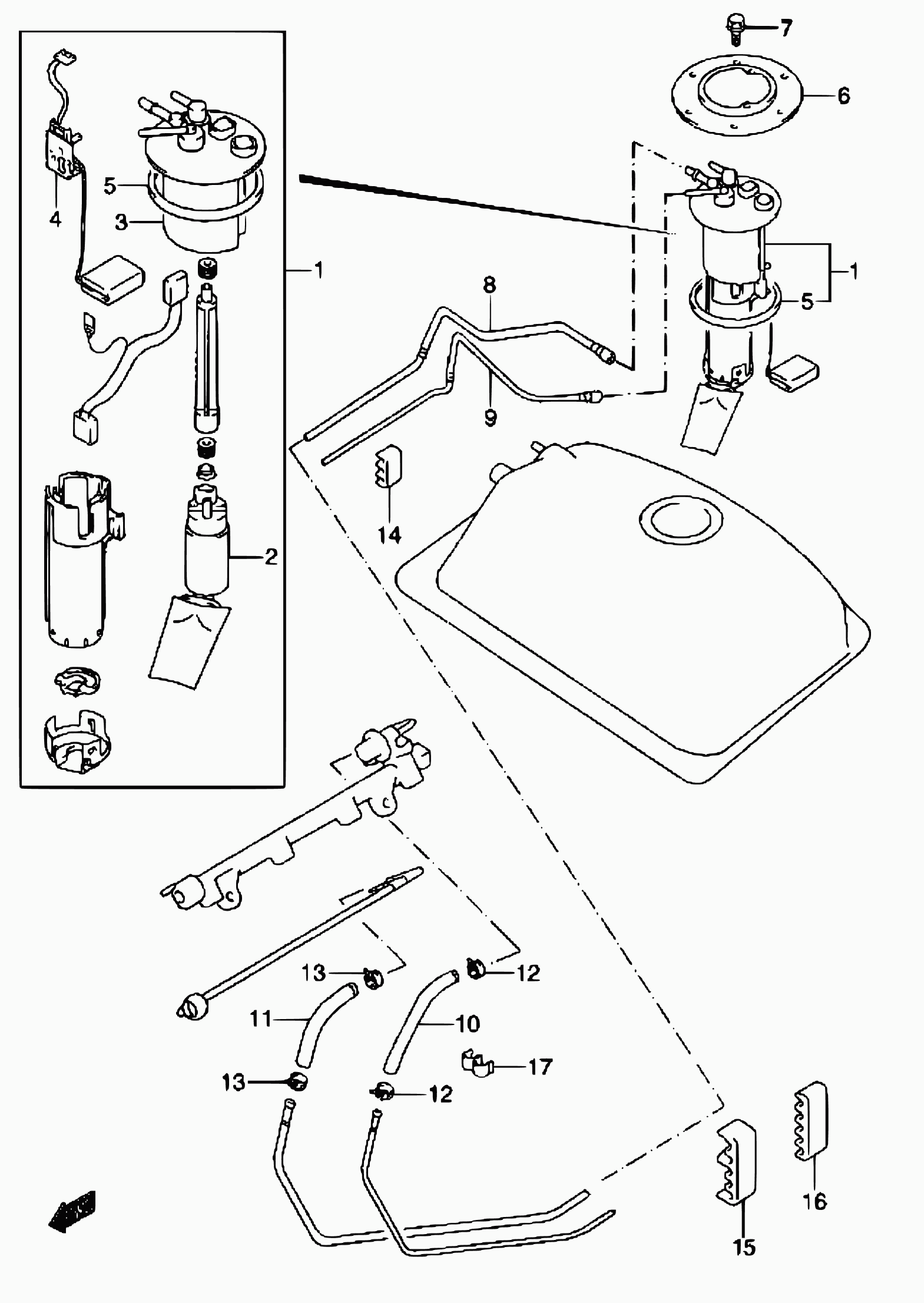 Suzuki 15110-81A00 - Fuel Pump onlydrive.pro