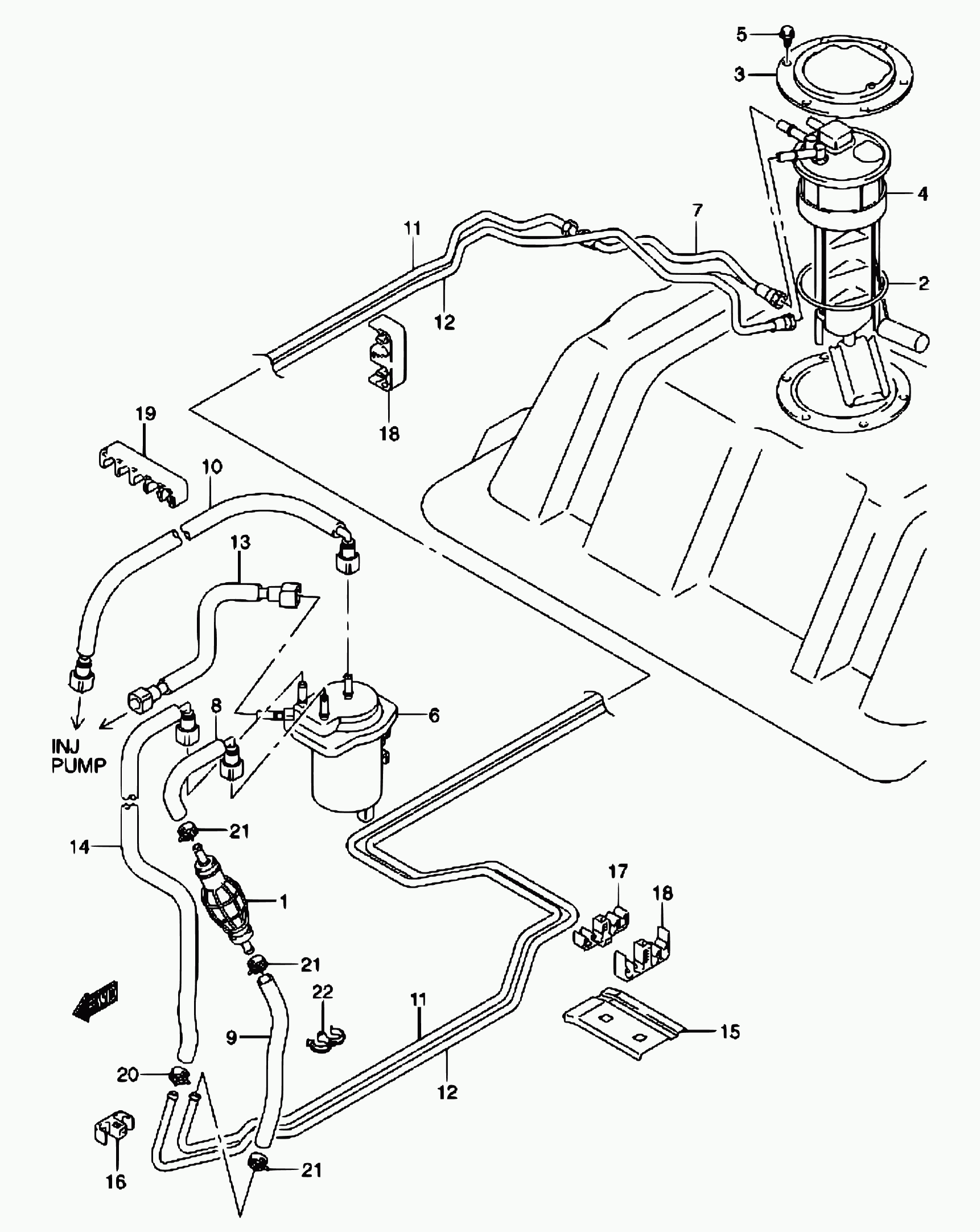 Suzuki 15410-84A00 - Kütusefilter onlydrive.pro