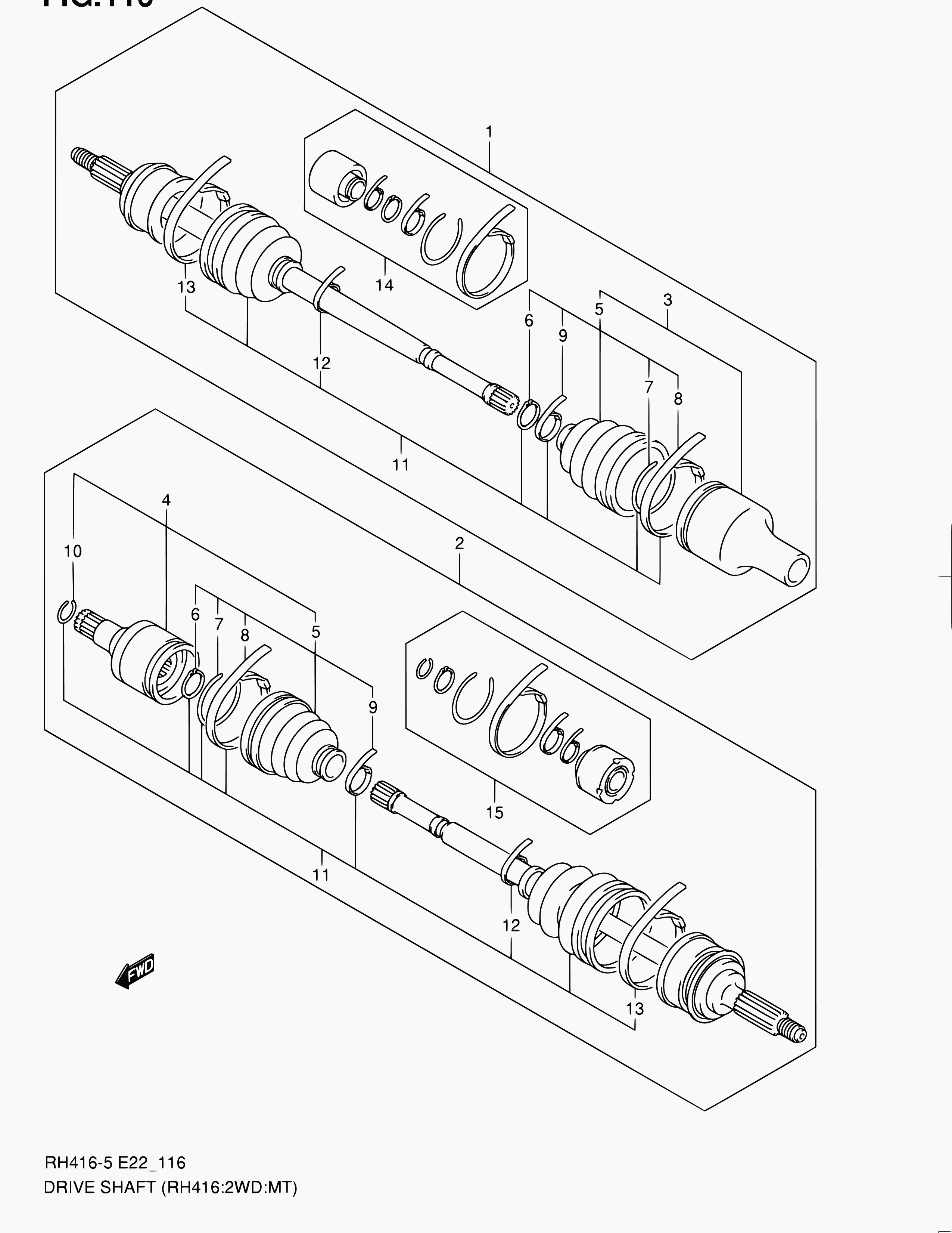 Suzuki 44119-54G00 - Paljekumi, vetoakseli onlydrive.pro