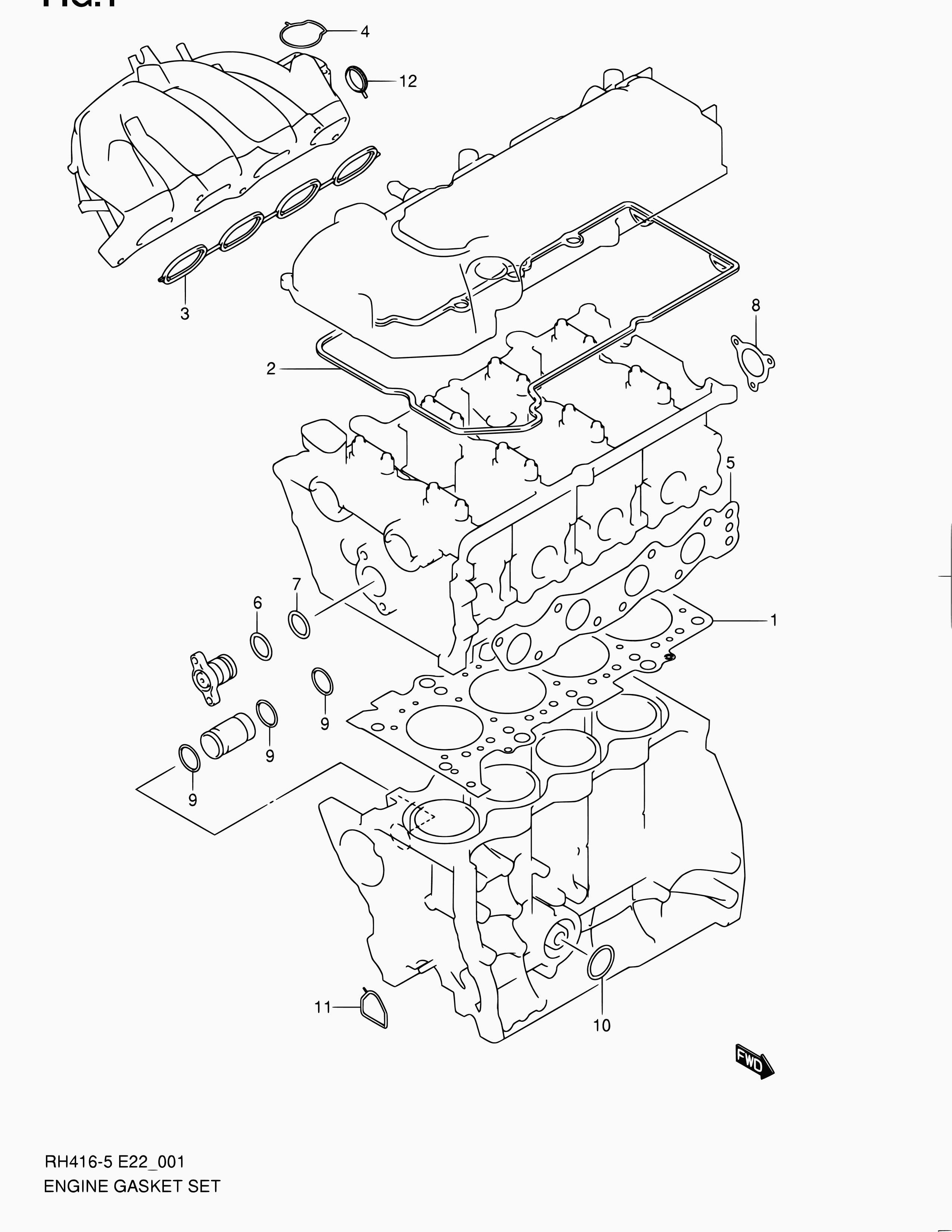 Subaru 11189-69GE0 - Gasket, cylinder head cover onlydrive.pro