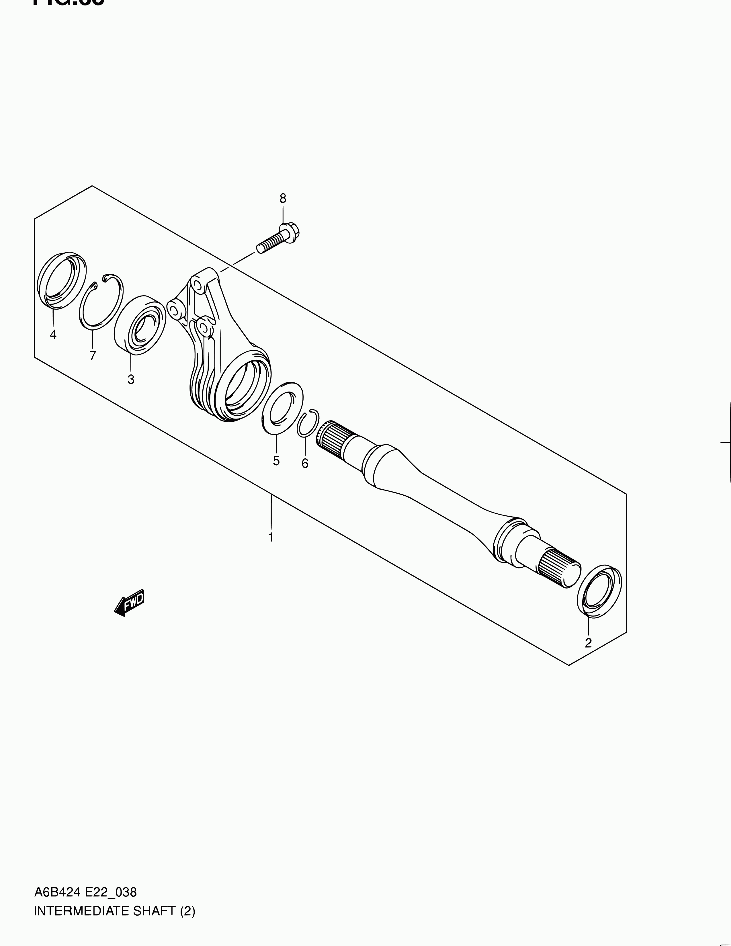 Suzuki 08331-4162A - 38 - intermediate shaft (2wd:cvt): 1 pcs. onlydrive.pro