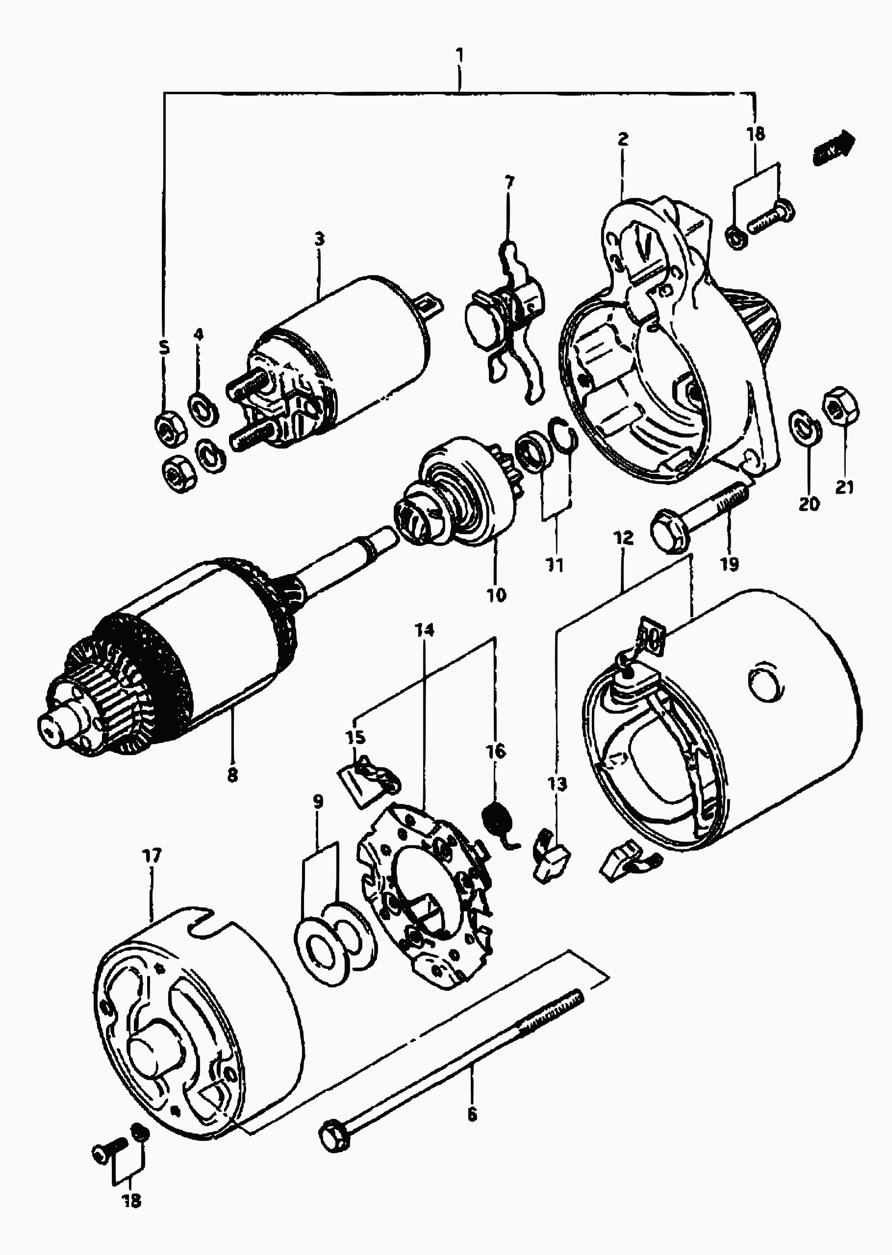 Suzuki 31100-73030 - Starter onlydrive.pro