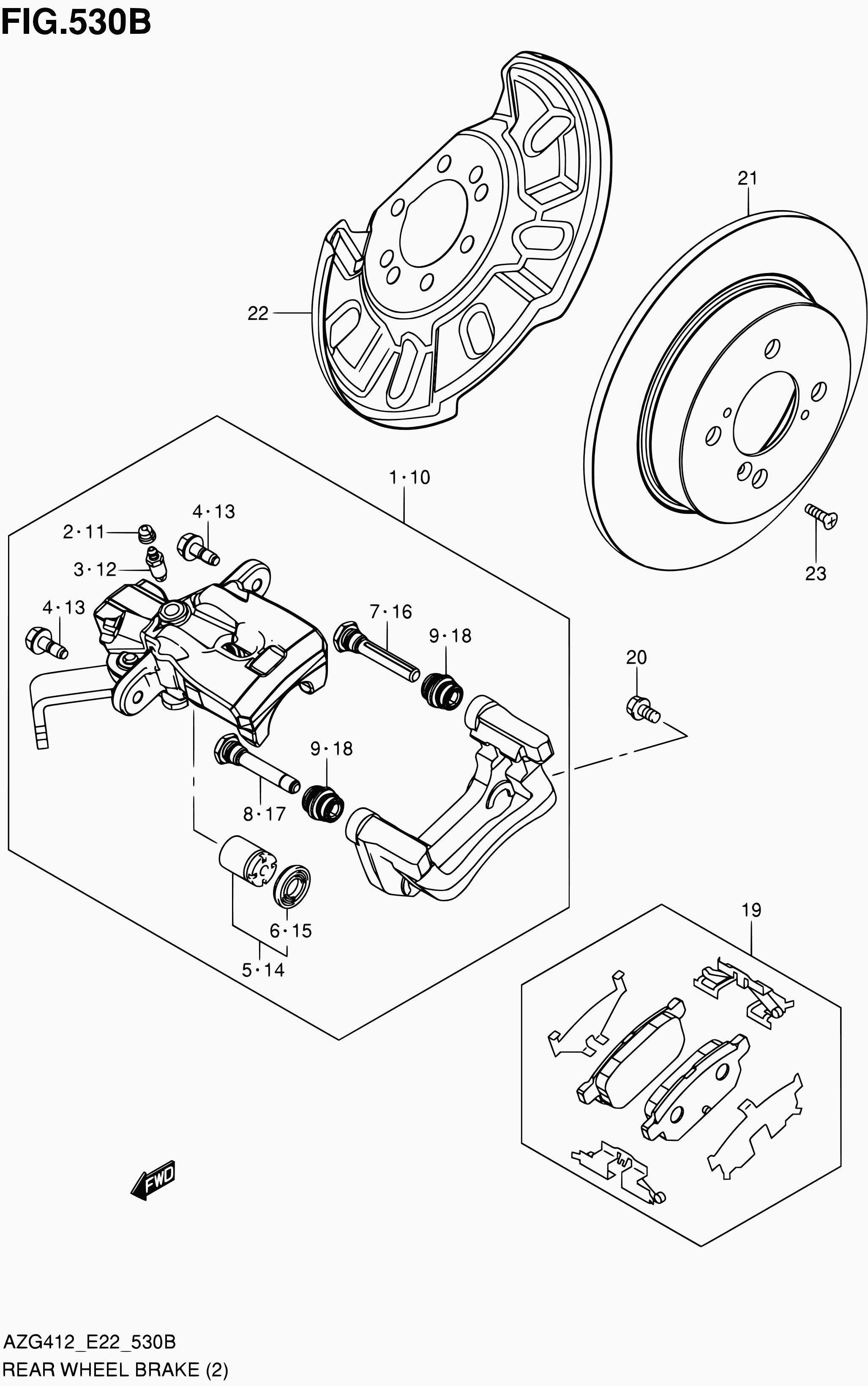 Suzuki 55401-68L01-999 - Brake Caliper onlydrive.pro