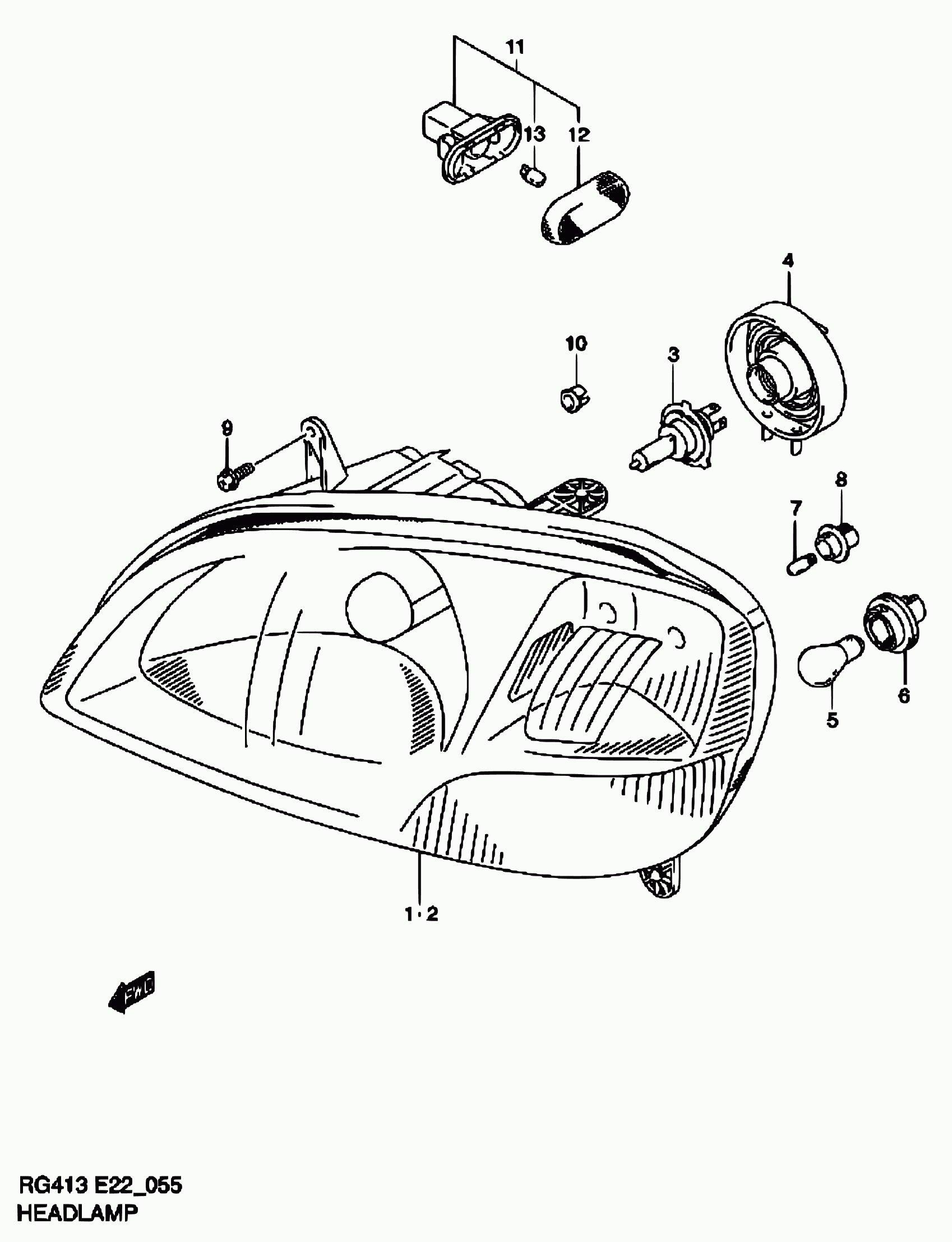 Subaru 36410-75F01 - Pagrieziena signāla lukturis onlydrive.pro