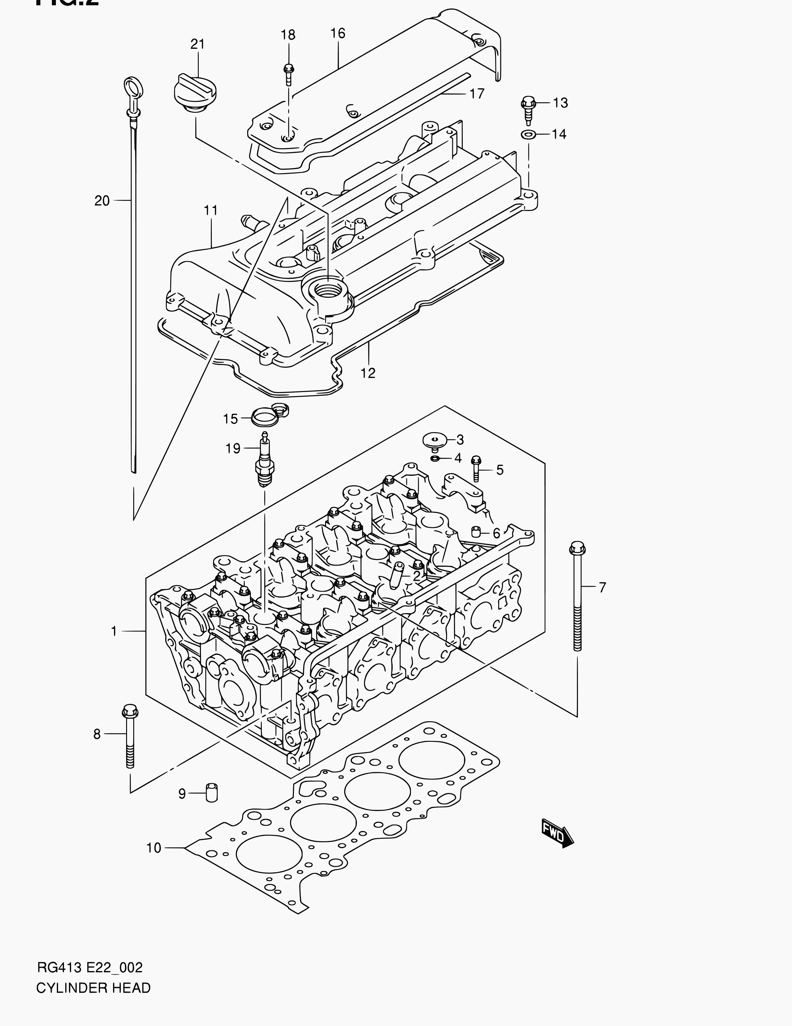 Suzuki 09482-00547 - 2 - cylinder head: 4 pcs. onlydrive.pro