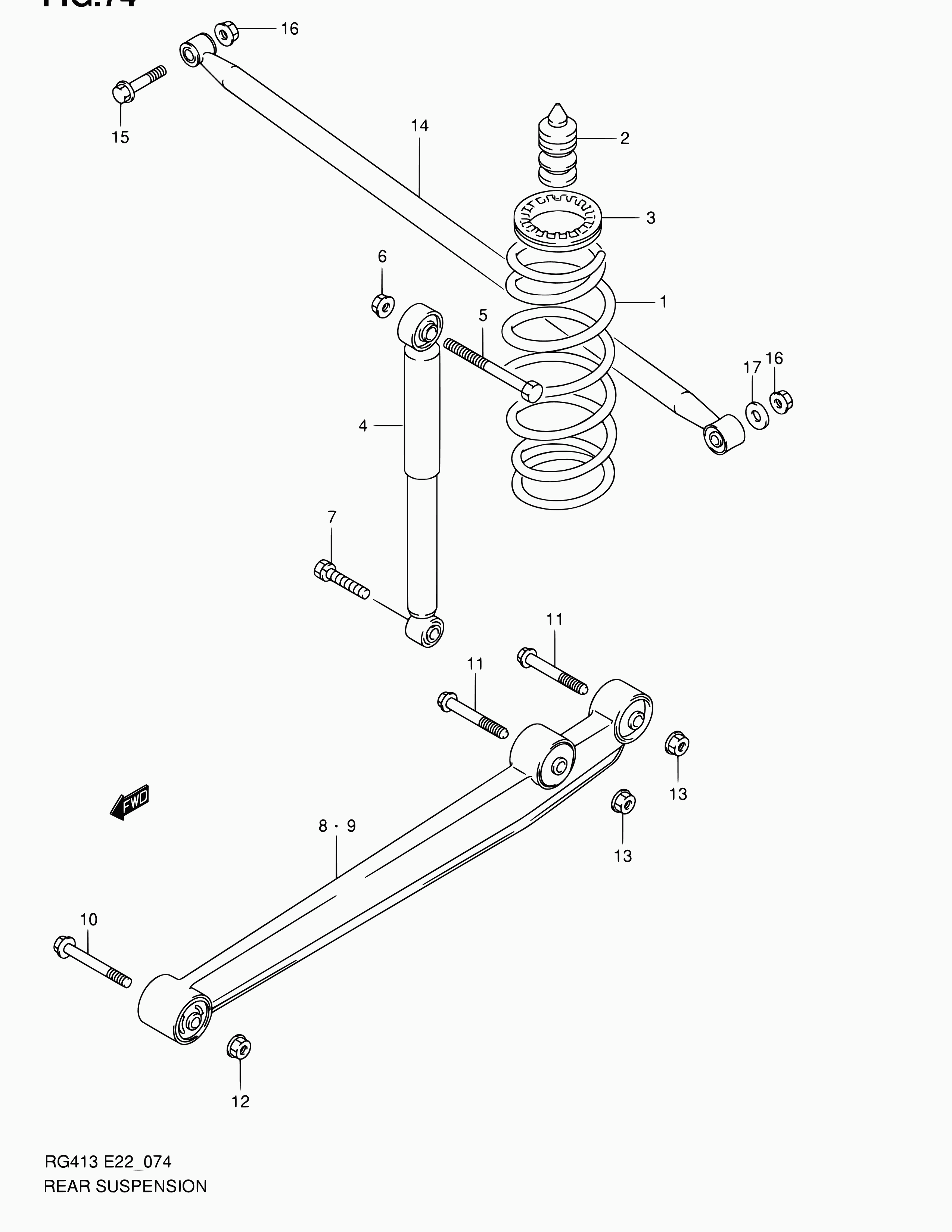 Suzuki 41800-80GB1 - Shock Absorber onlydrive.pro