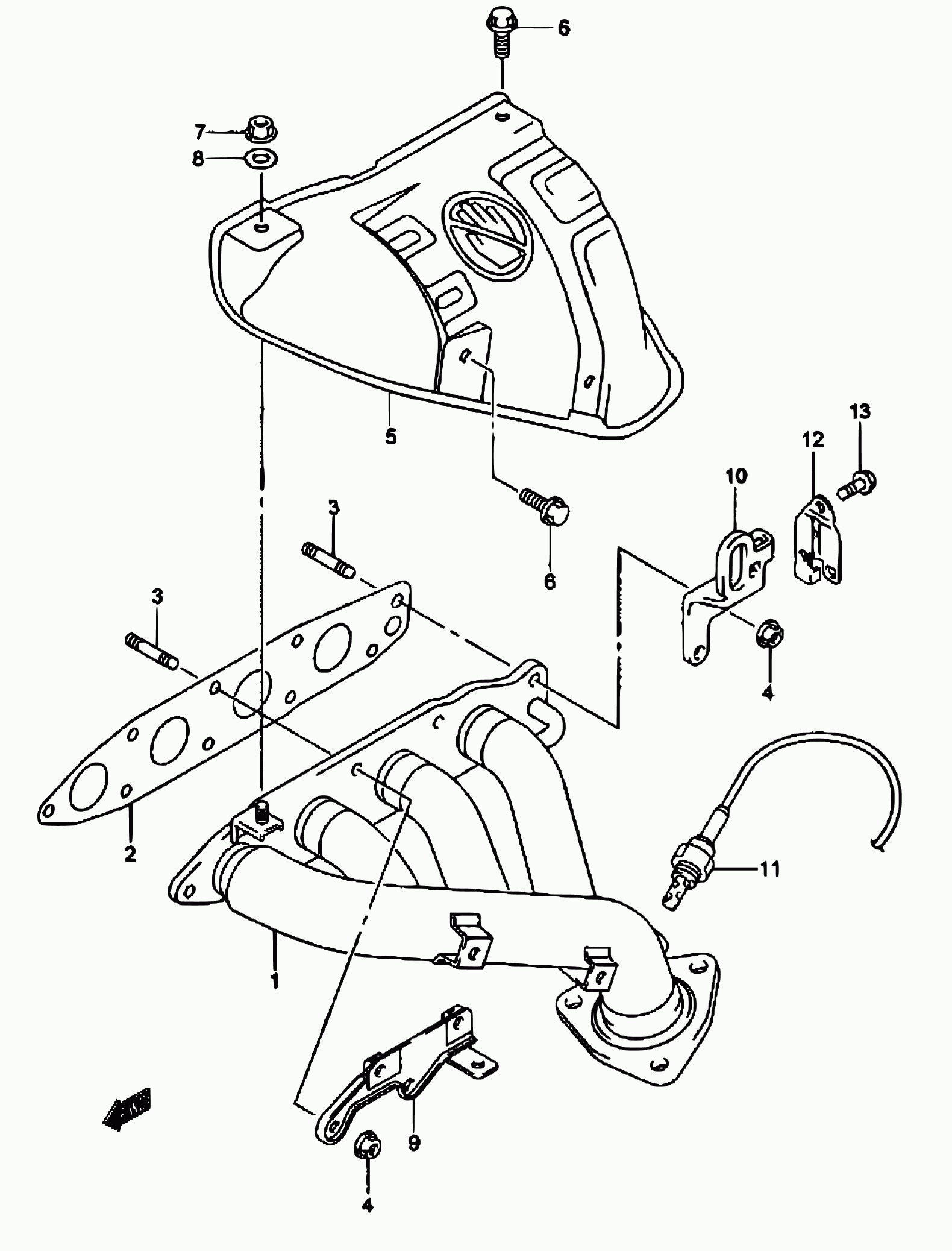 Suzuki 14140-52G00 - Gasket, exhaust manifold onlydrive.pro