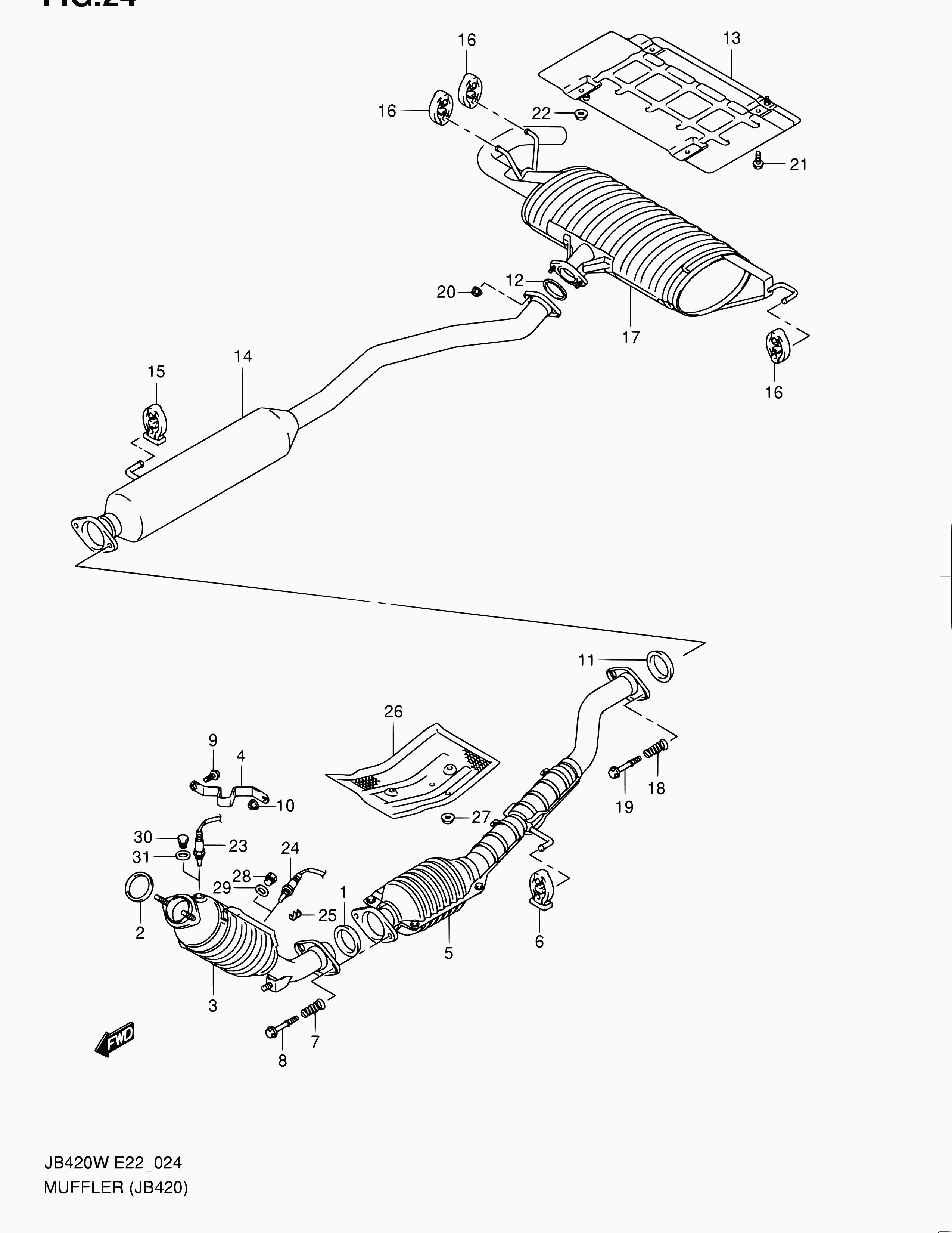 Suzuki 14184-65J00 - Tarpiklis, išleidimo kolektorius onlydrive.pro