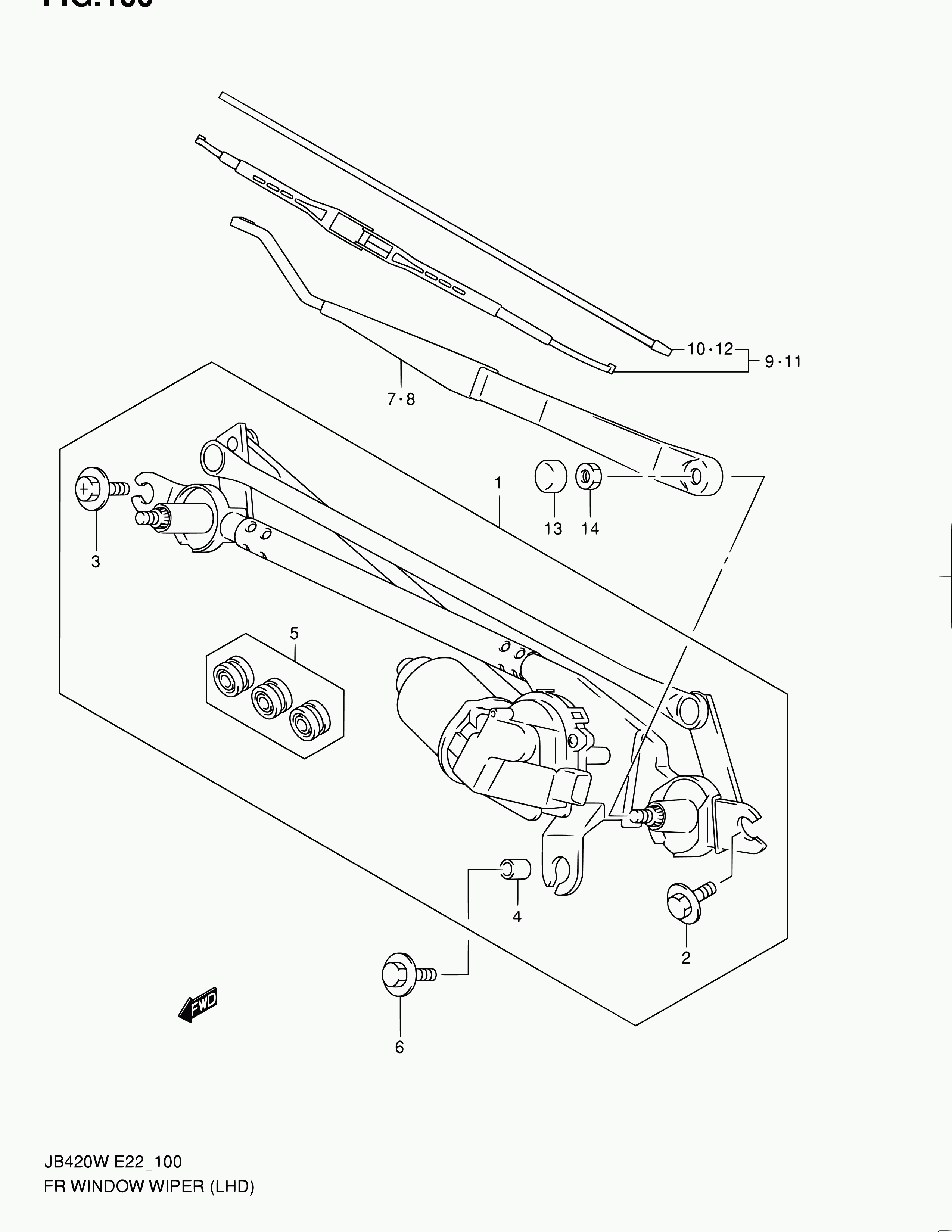 Suzuki 38340-65J11 - 100 - front window wiper (lhd): 1 pcs. onlydrive.pro