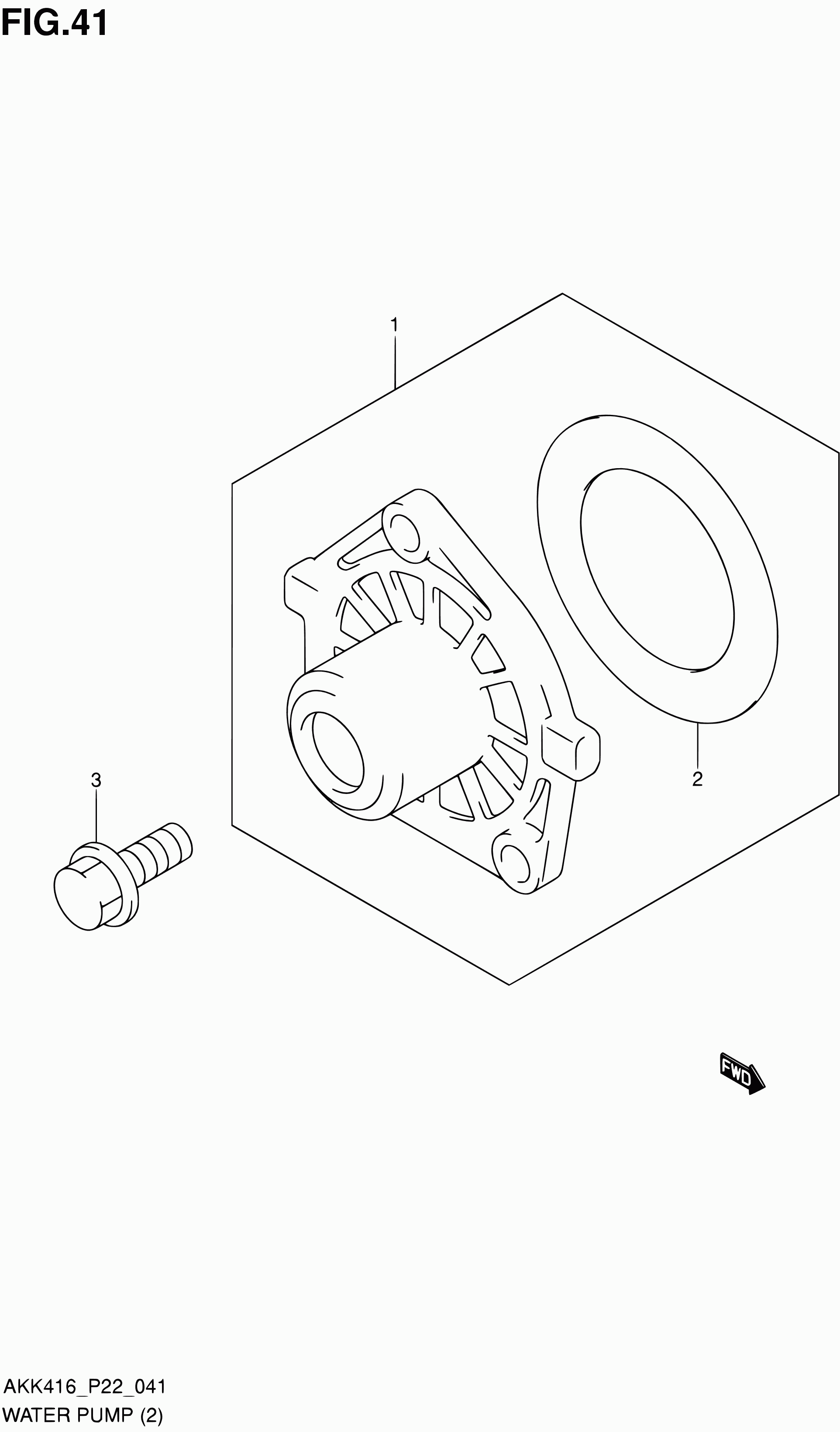 Suzuki 17400-79J81 - 41 - water pump (d16aa): 1 pcs. onlydrive.pro