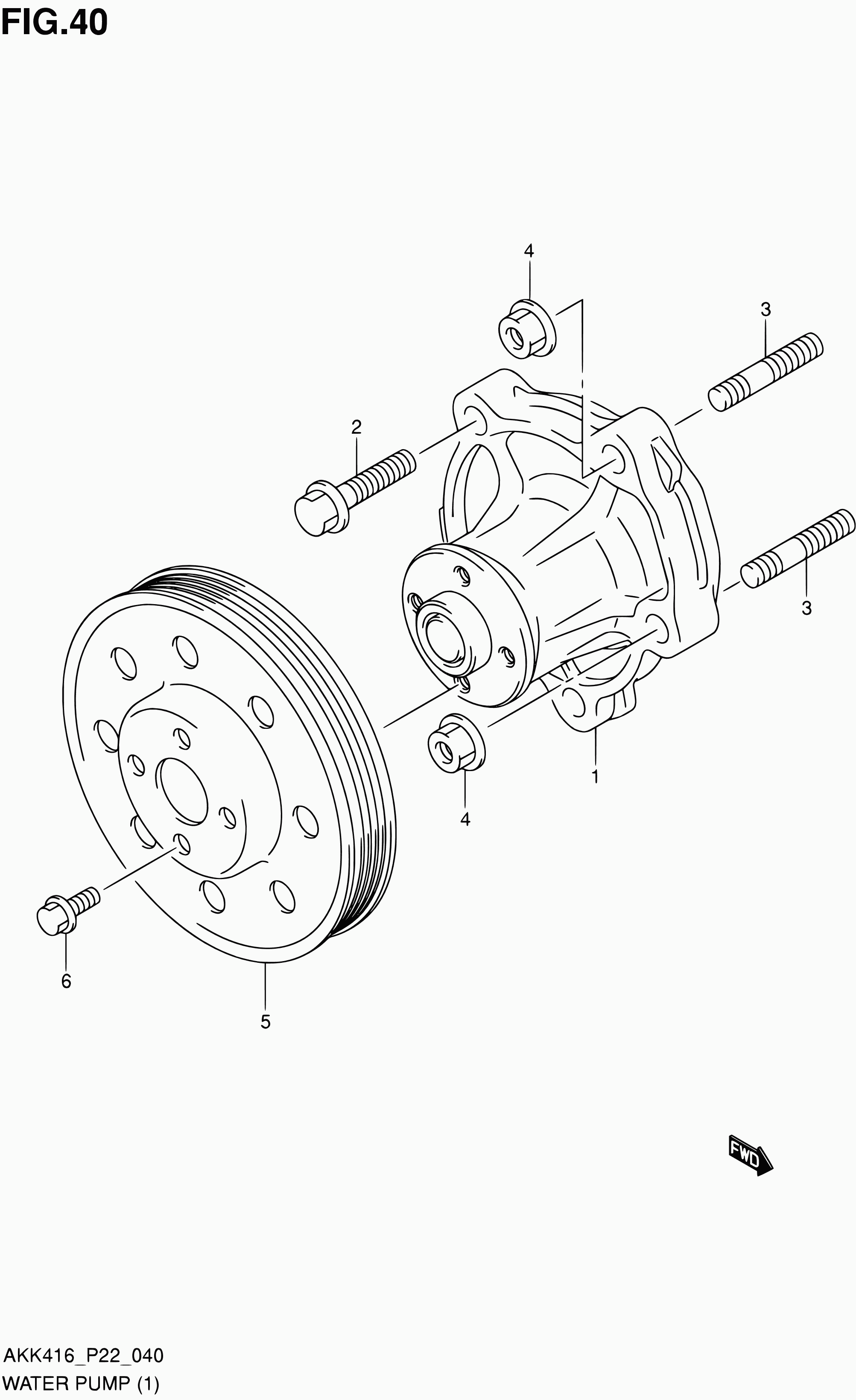 Subaru 17400-69G04 - 40 - water pump (m16a): 1 pcs. onlydrive.pro