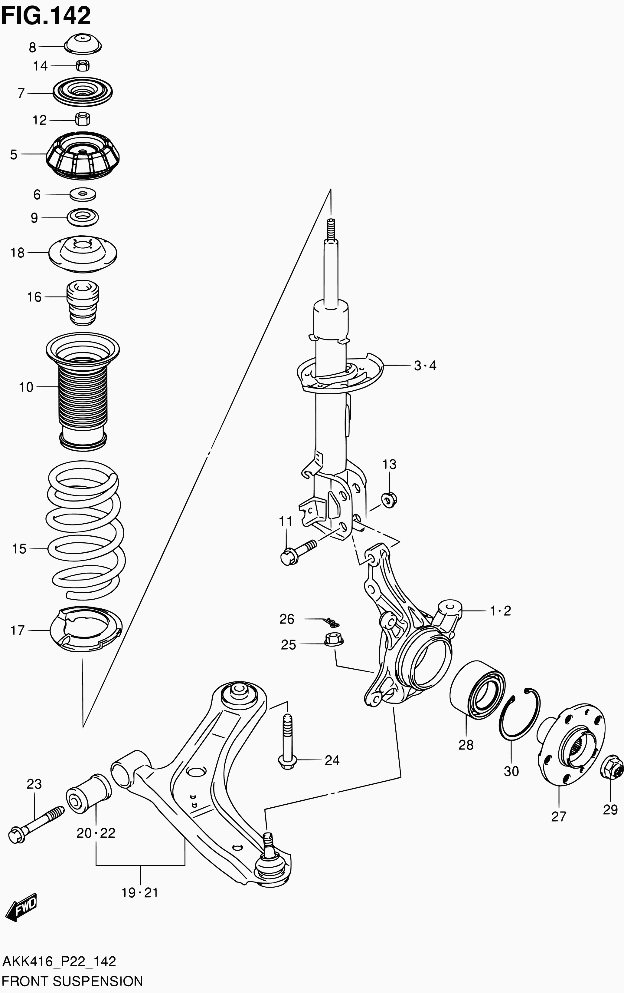 Suzuki 09381-84004 - Rattalaagrikomplekt onlydrive.pro