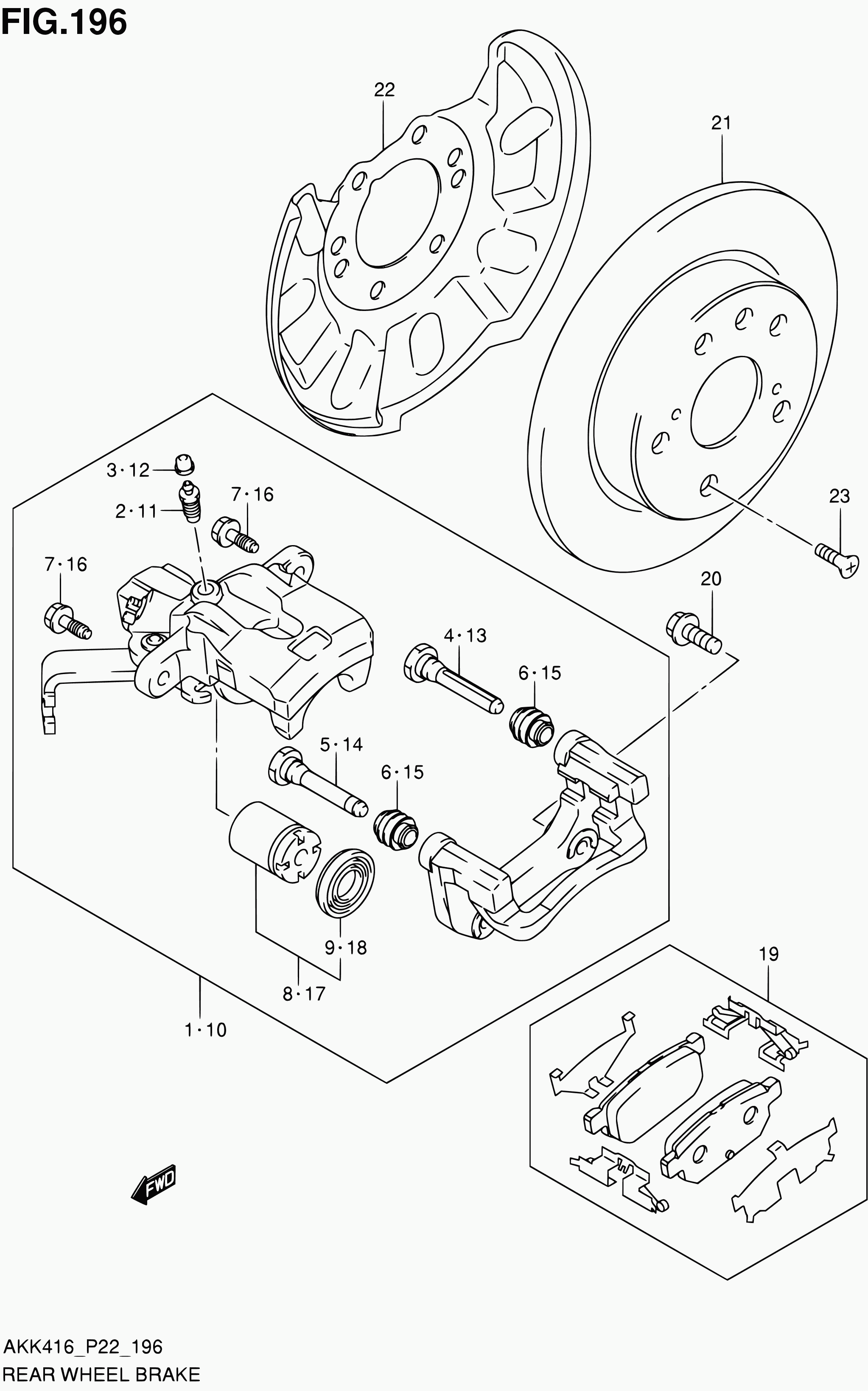 Chevrolet 55800 68L10 - Brake Pad Set, disc brake onlydrive.pro