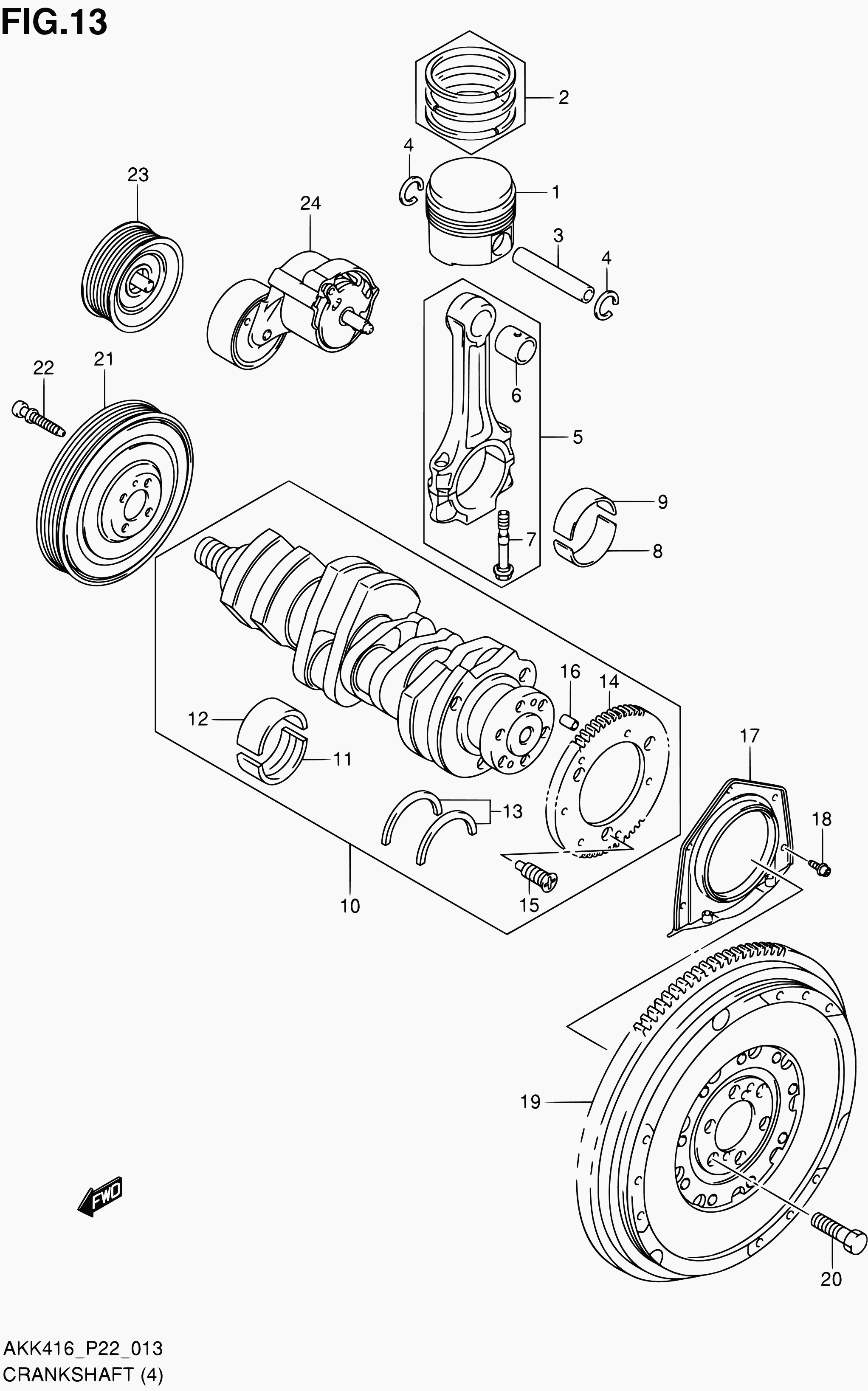 Suzuki 11341-79J50 - Veleno sandariklis, alkūninis velenas onlydrive.pro