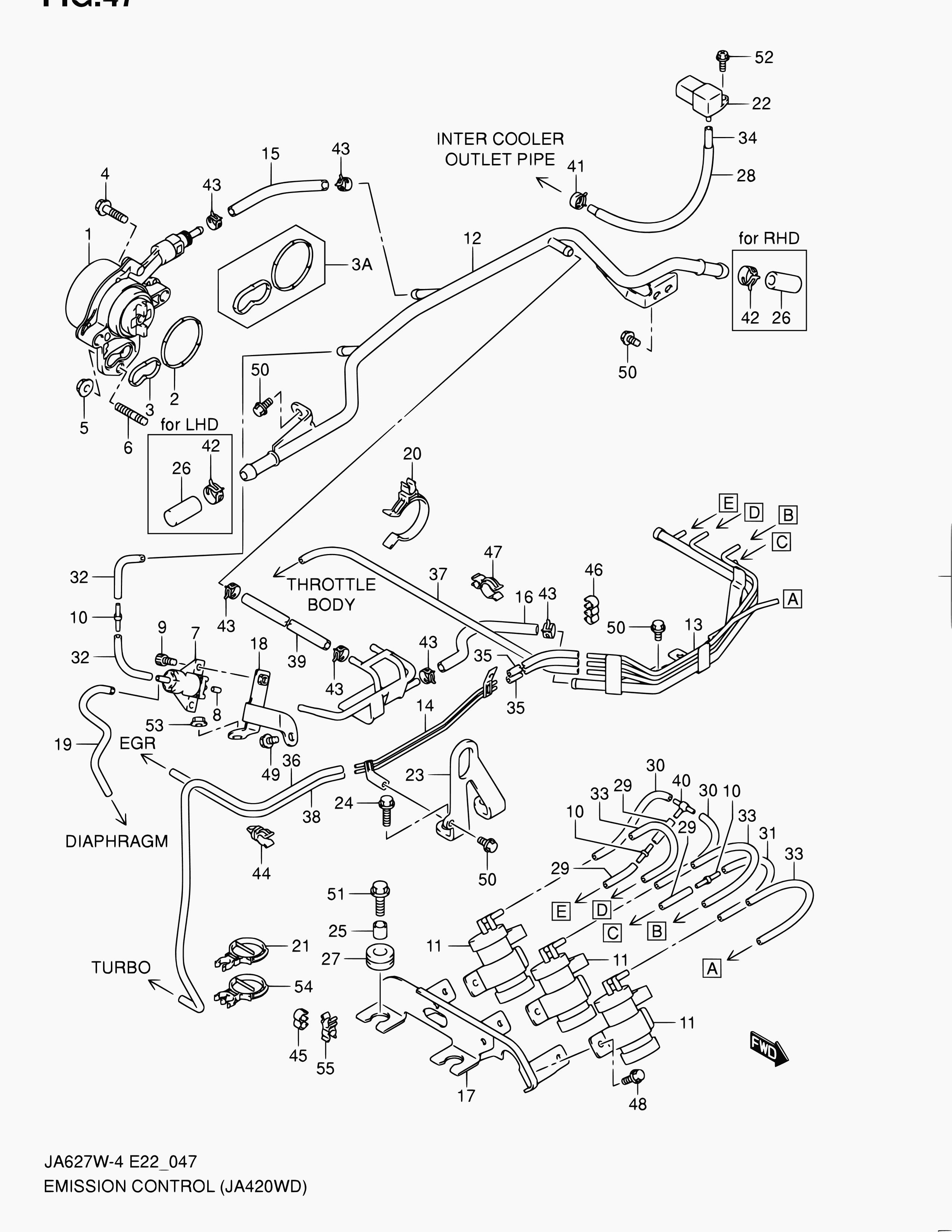 Suzuki 18590 67G00 - 47 - emission control (ja420wd): 1 pcs. onlydrive.pro