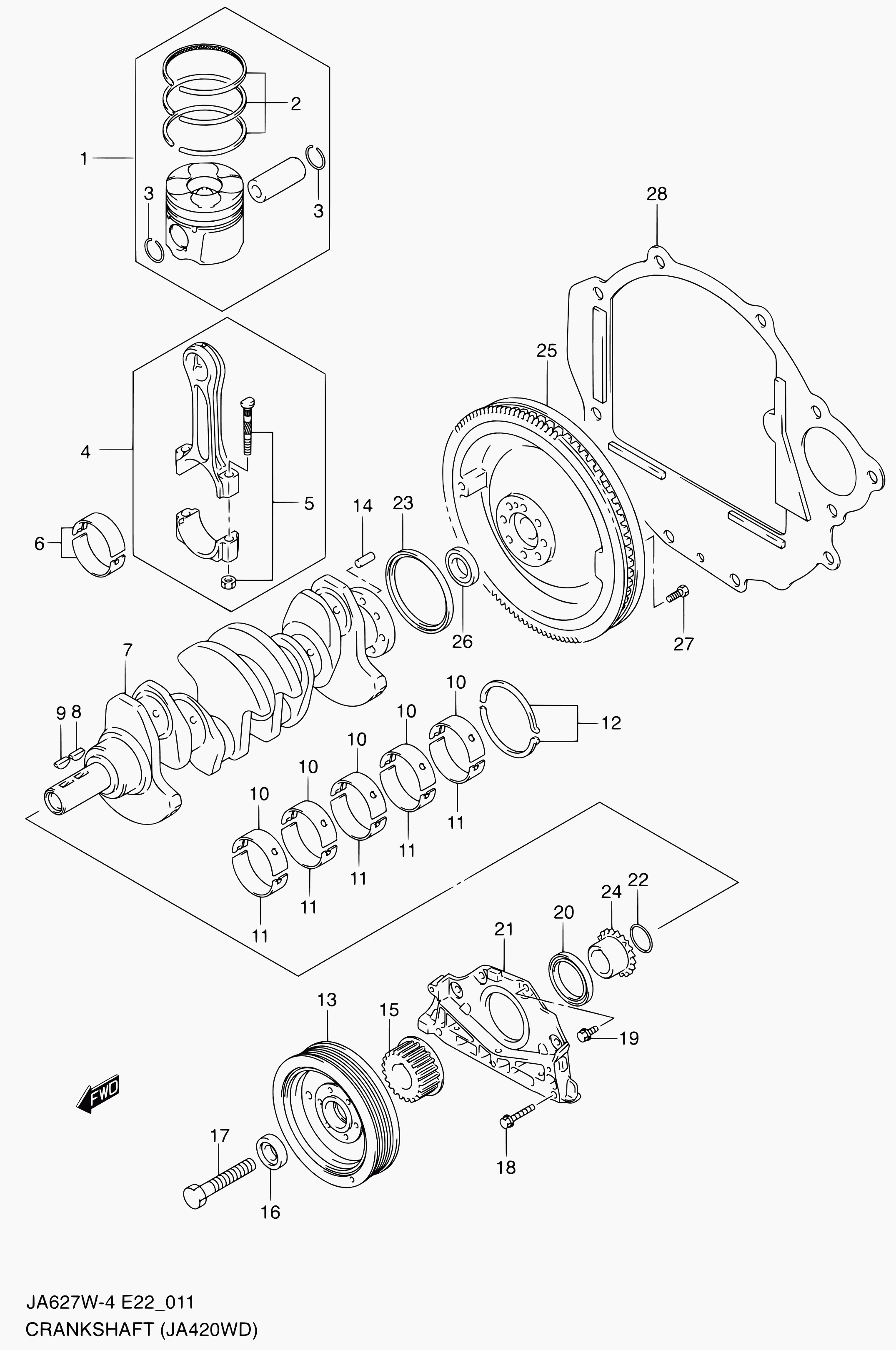 Suzuki 12623-71C01 - Ohjainlaakeri, kytkin onlydrive.pro