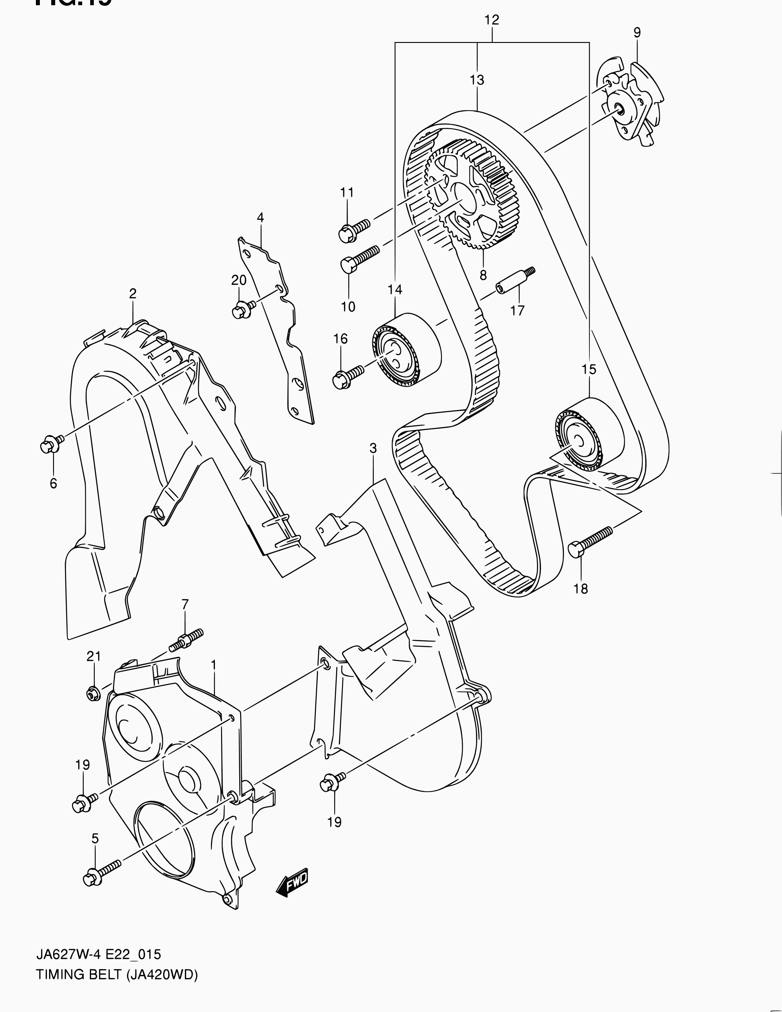 Suzuki 12823-67G01 - Parazīt / Vadrullītis, Zobsiksna onlydrive.pro