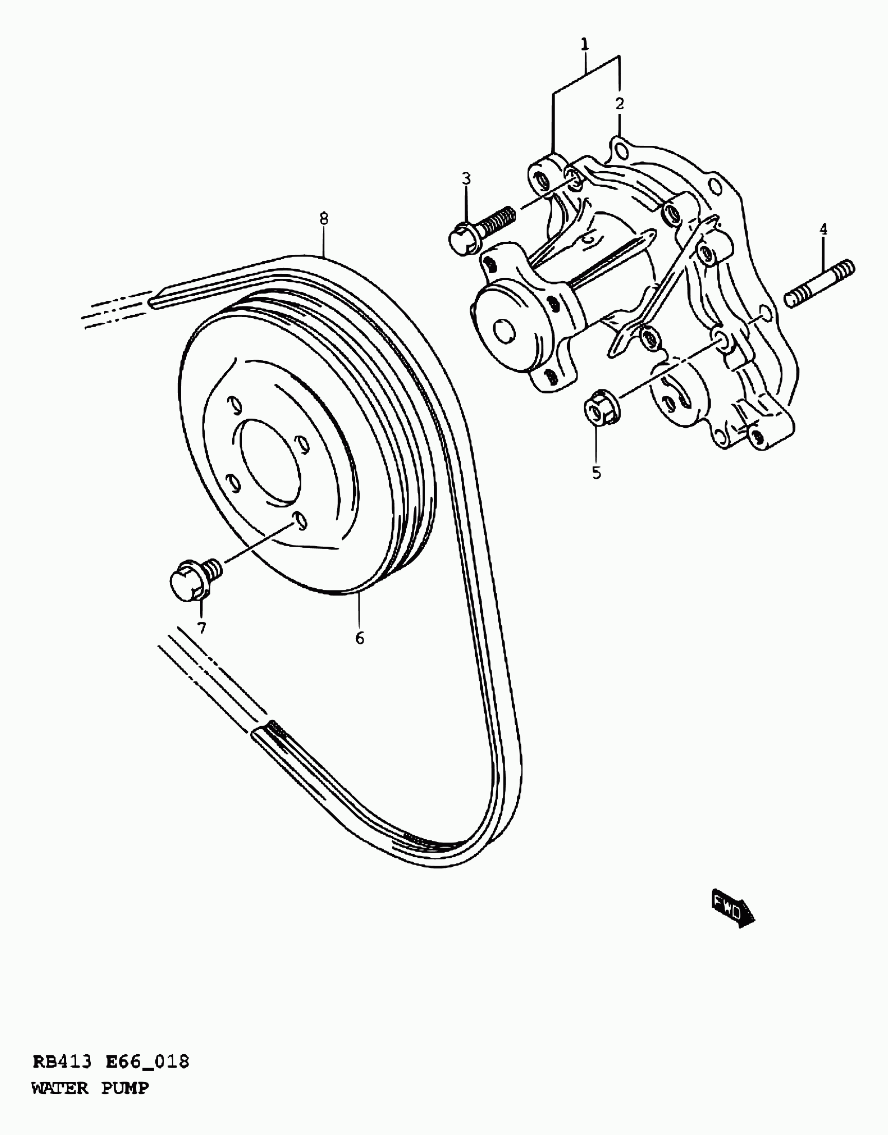 Subaru 17400-82824 - Ūdenssūknis onlydrive.pro