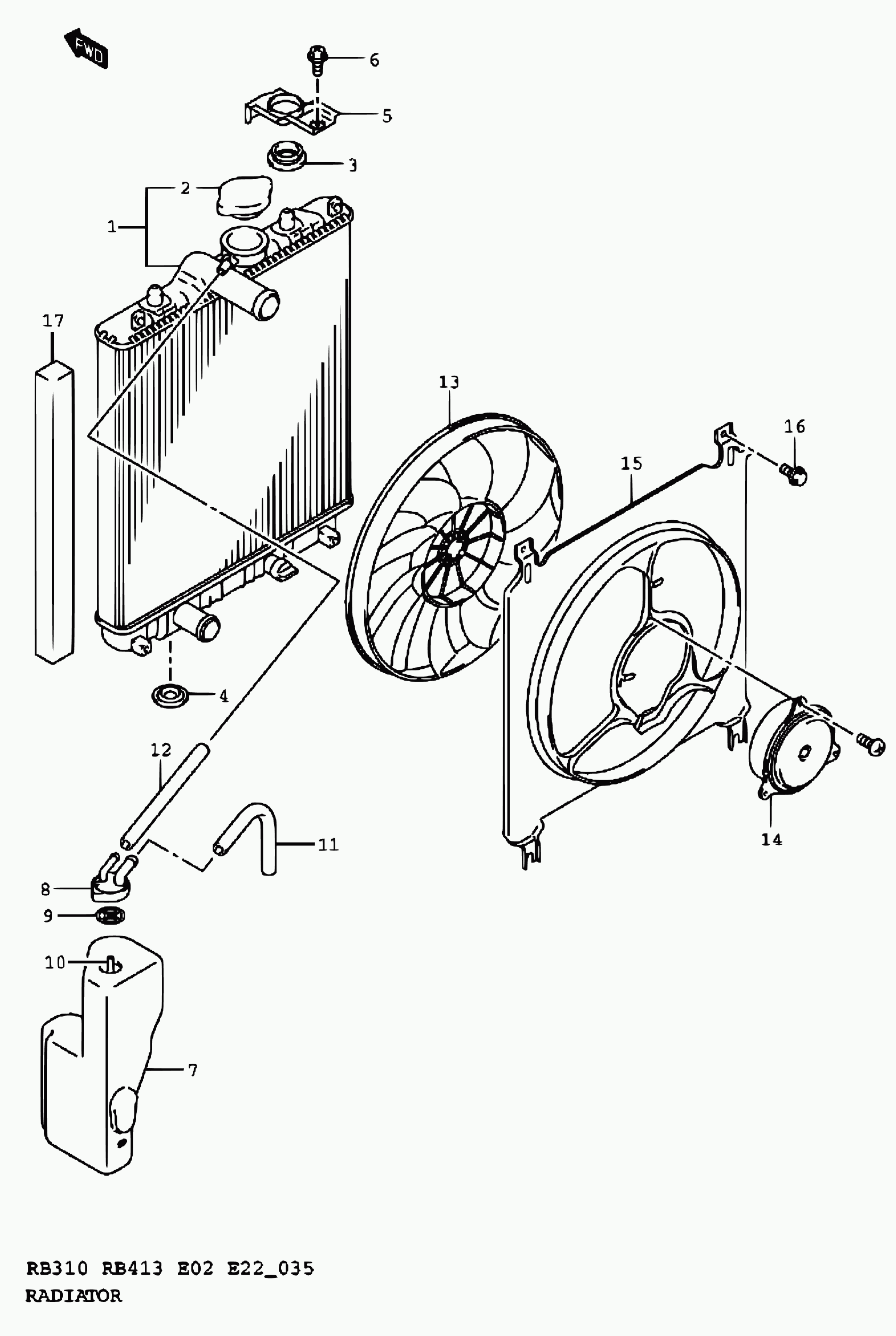 Subaru 17920-83E00 - 35 - radiator: 1 pcs. onlydrive.pro