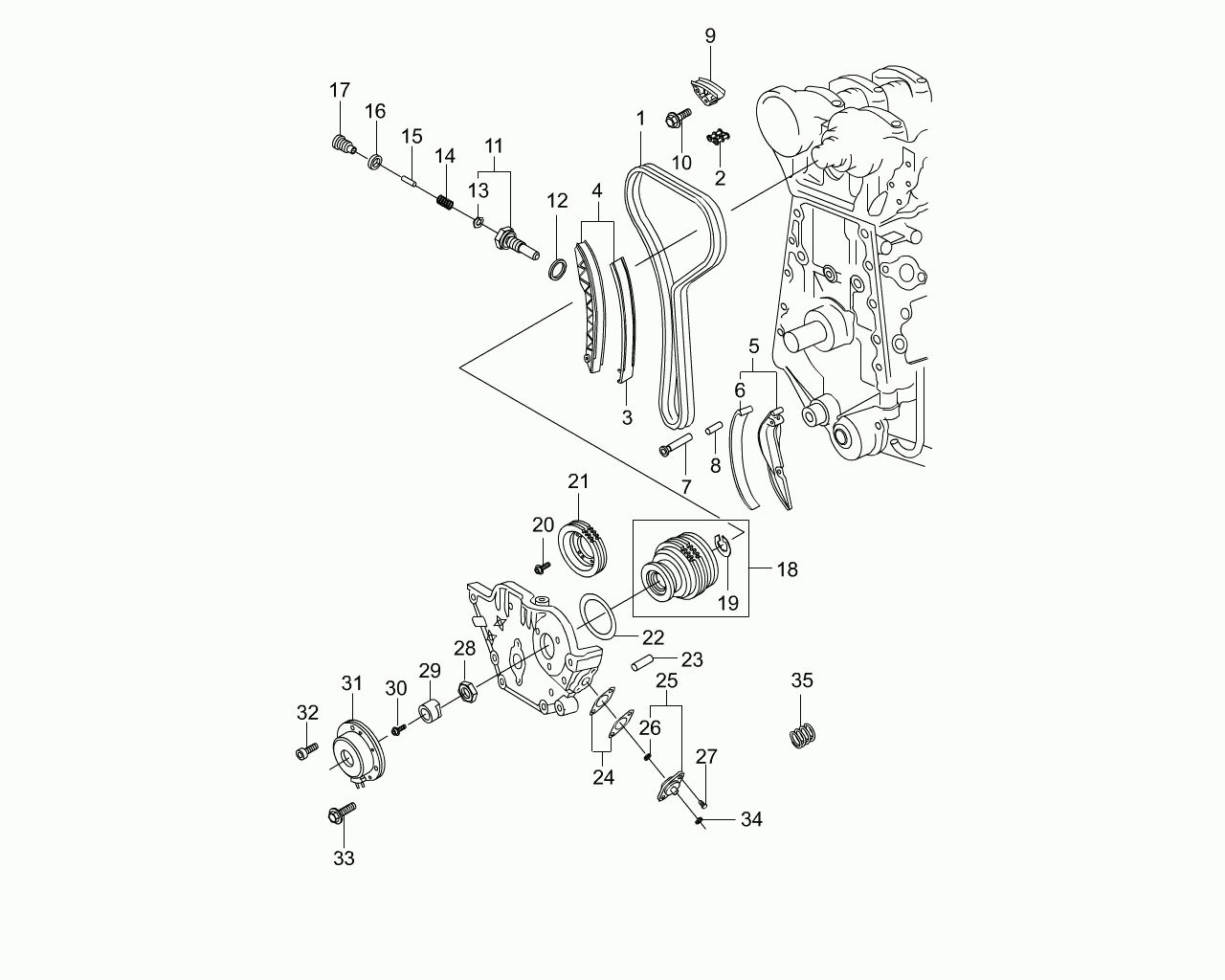 Mercedes-Benz 111 050 03 11 - Tensioner, timing chain onlydrive.pro