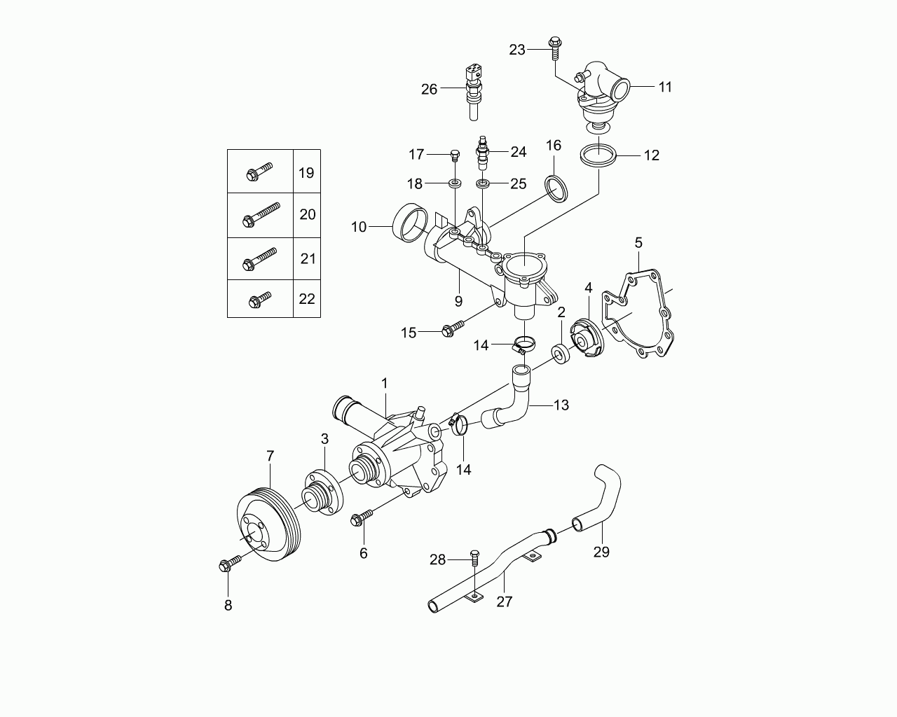 Mercedes-Benz 161 203 33 75 - Coolant thermostat / housing onlydrive.pro