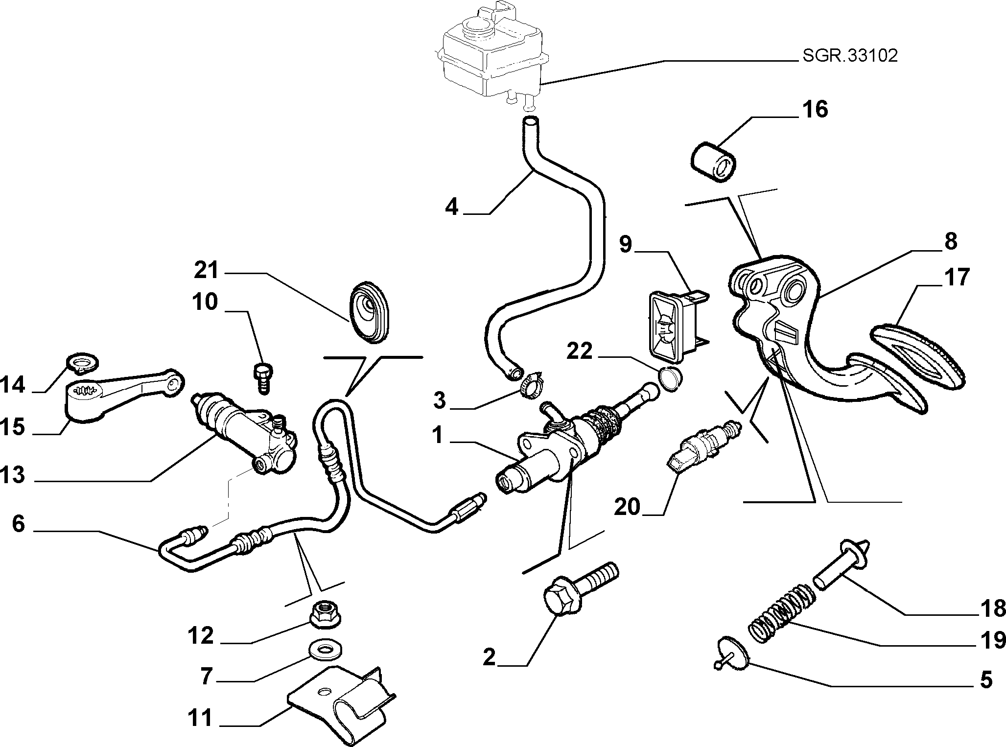 FIAT 55196189 - Slave Cylinder, clutch onlydrive.pro