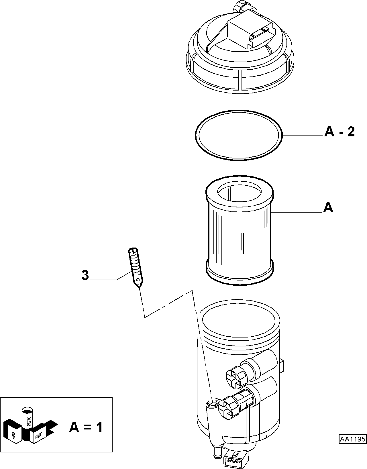 FIAT 77365902 - 51773591 - fuel filter  (var.: 1/rev.: 0), (pnc:1; №1): 01 pcs. onlydrive.pro