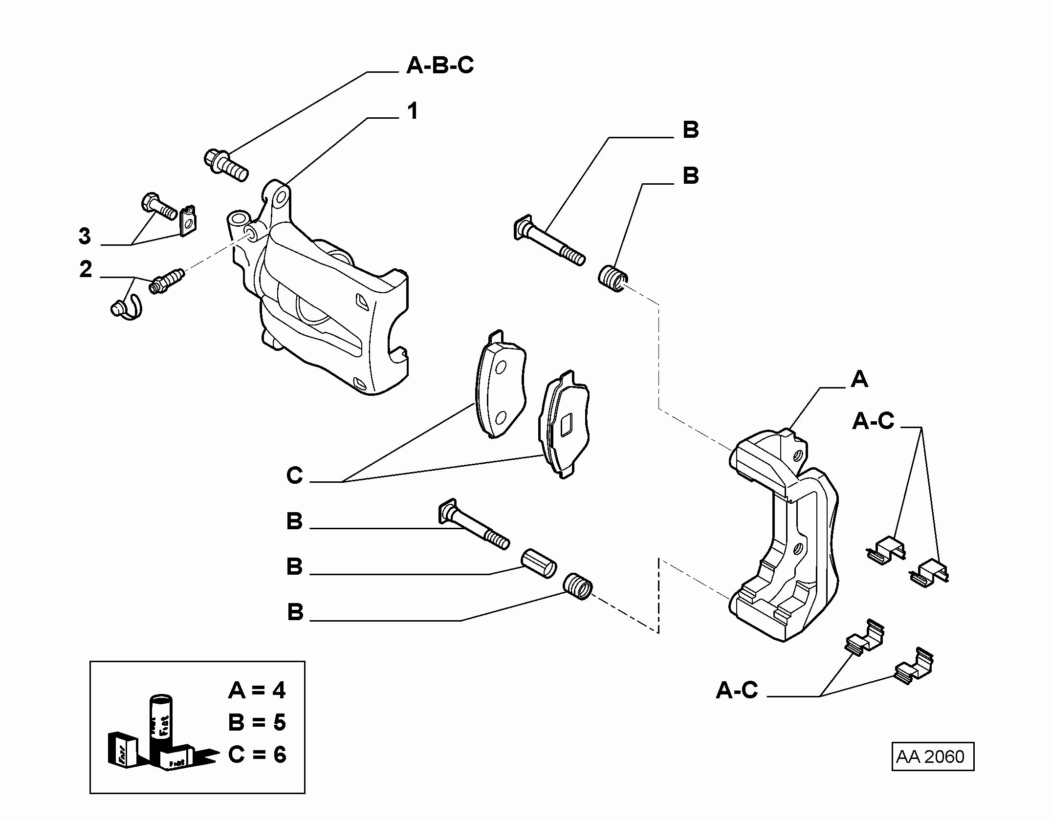 FIAT 77365554 - 51872334 - front caliper right (var.: 1/rev.: 0), (pnc:4; №1): 01 pcs. onlydrive.pro