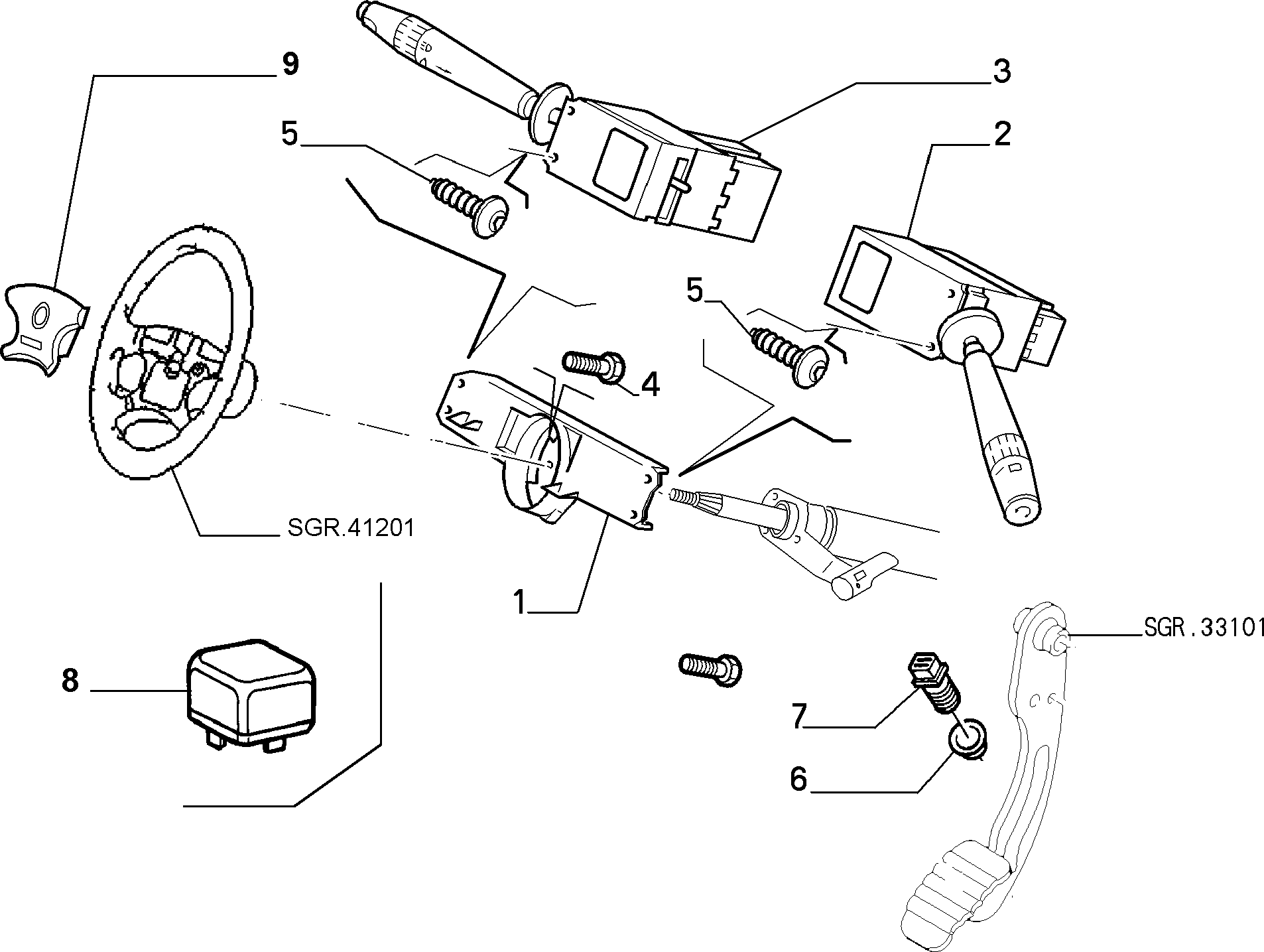 FIAT 9653868380 - Выключатель стоп сигнала / сцепления onlydrive.pro